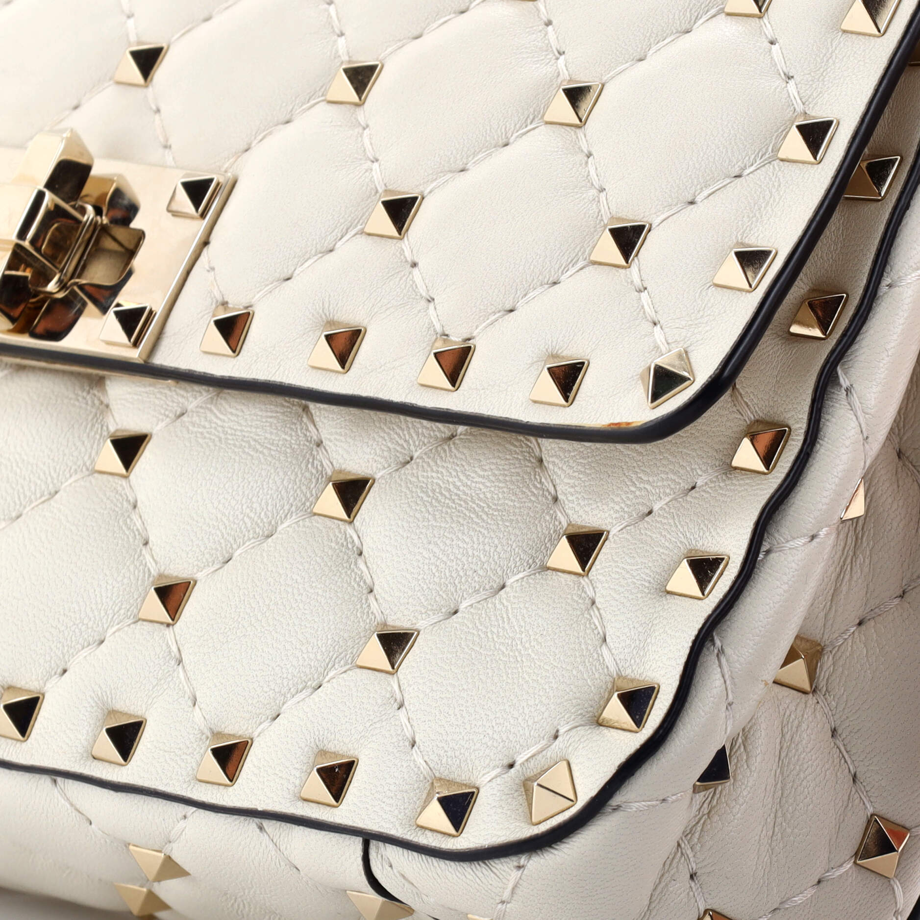 Rockstud Spike Flap Bag Quilted Leather Small - Image 6