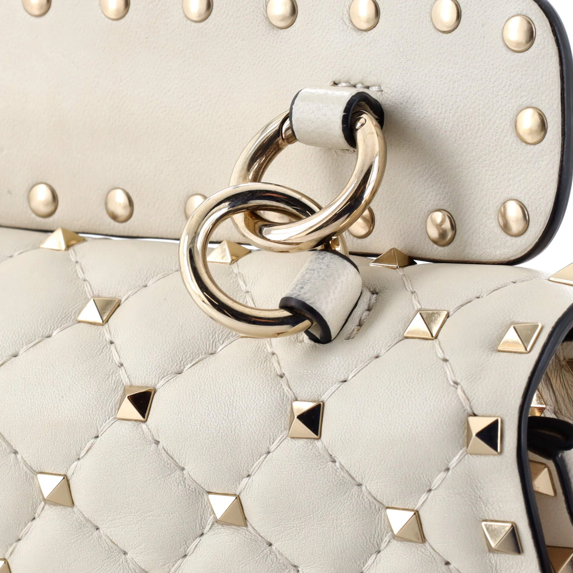 Rockstud Spike Flap Bag Quilted Leather Small - Image 7