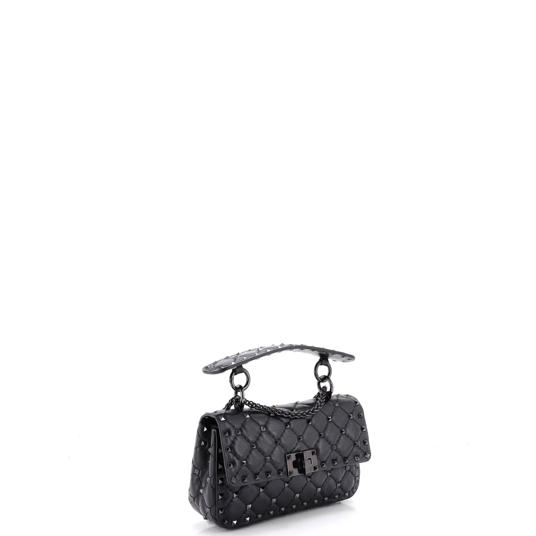 Rockstud Spike Flap Bag Quilted Leather Small - Image 2