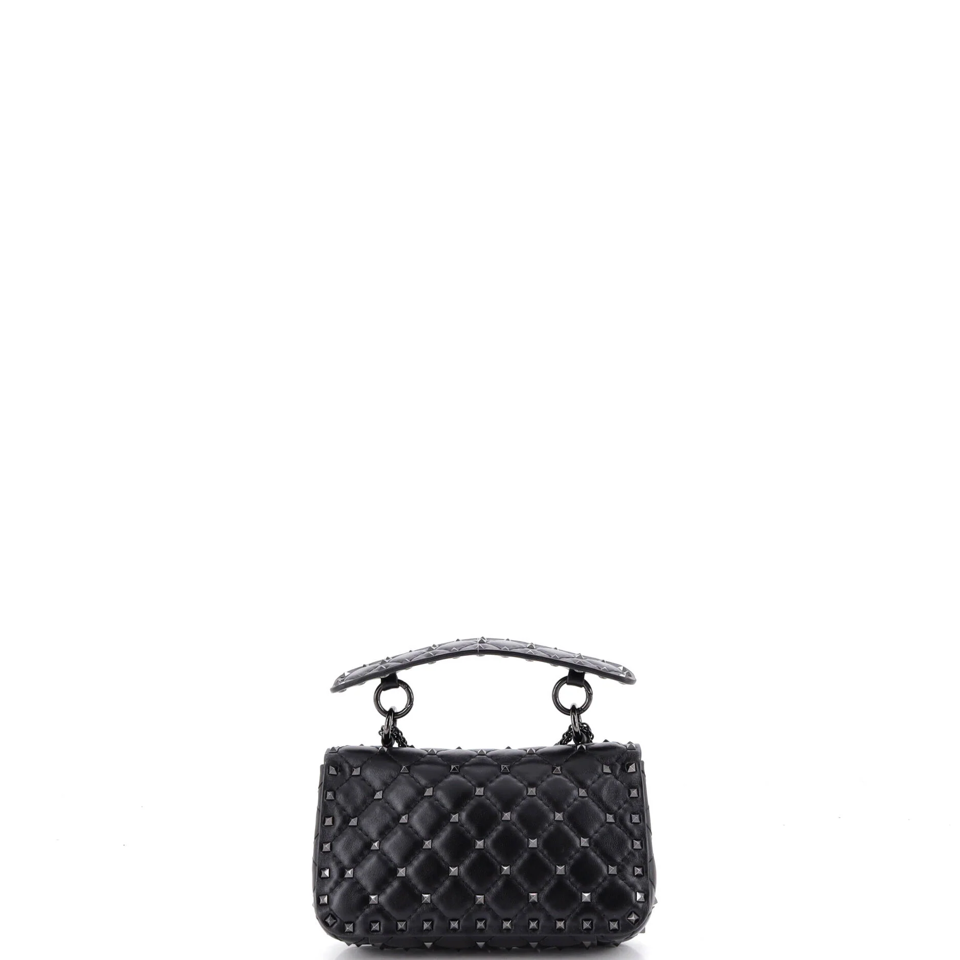 Rockstud Spike Flap Bag Quilted Leather Small - Image 3