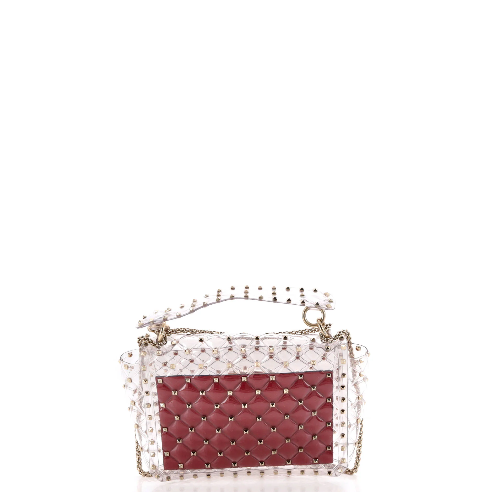 Rockstud Spike Flap Bag Quilted PVC Medium - Image 3