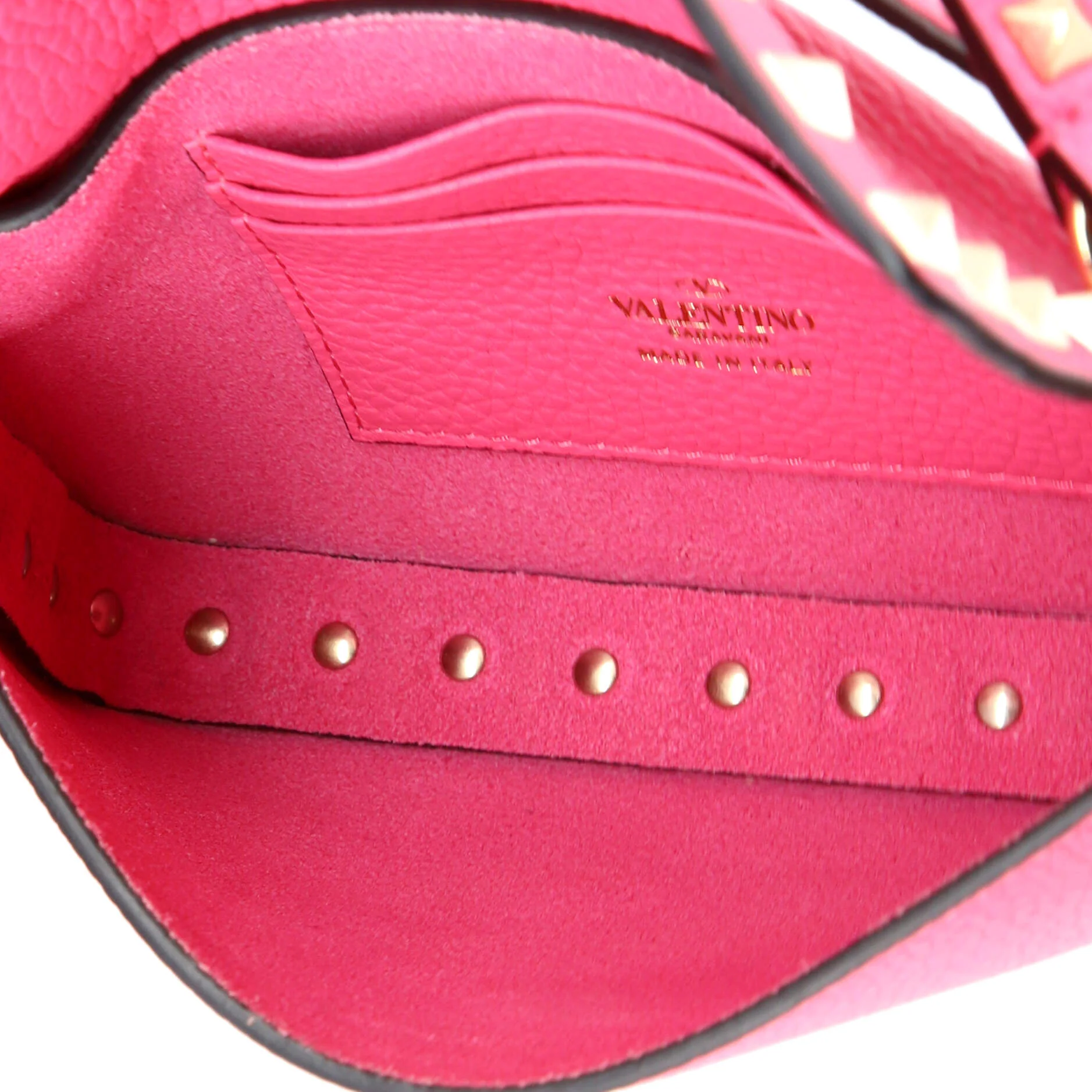 Rockstud Top Handle Crossbody Pouch Leather Mini - Image 5