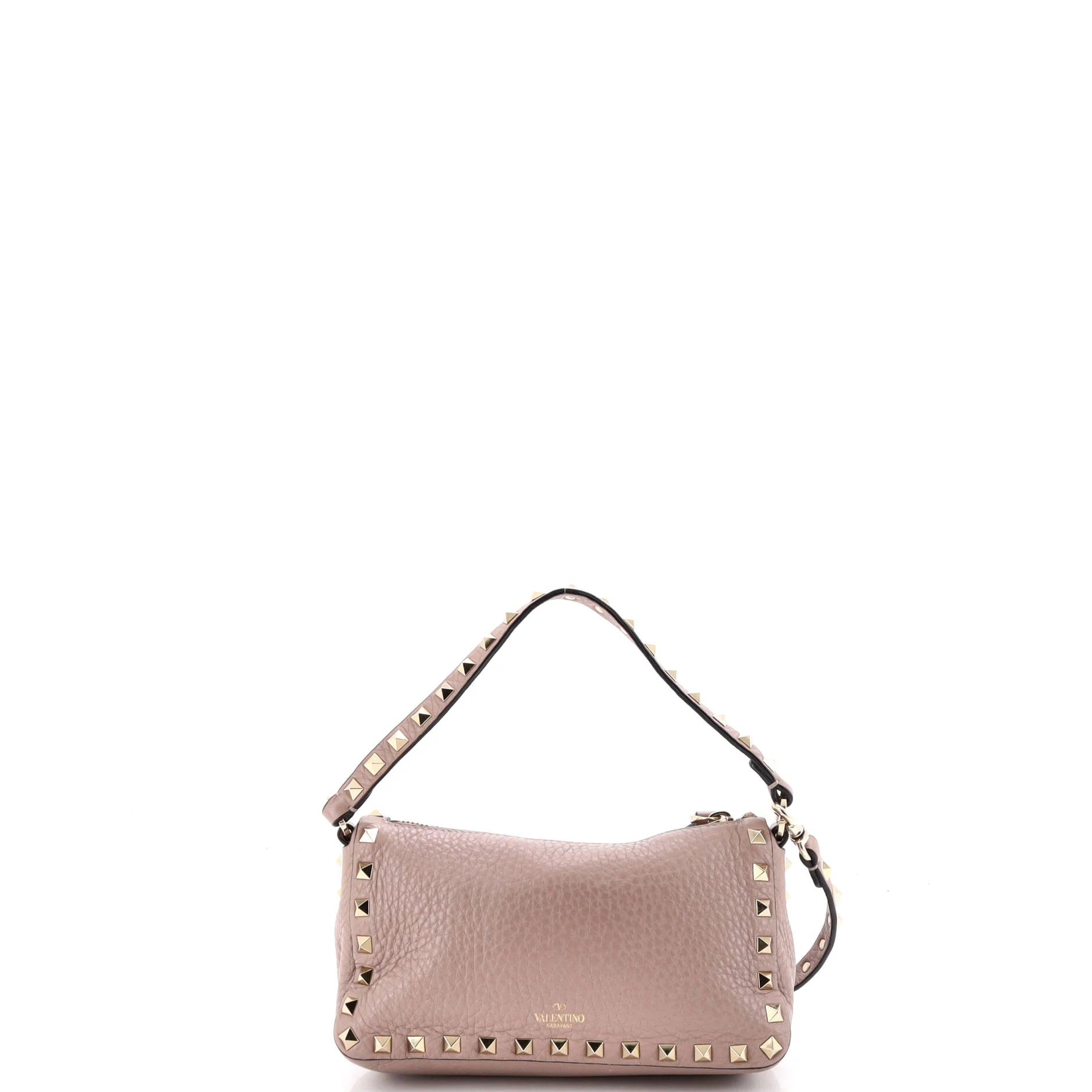 Rockstud Zip Pochette Shoulder Bag Leather Small - Image 3