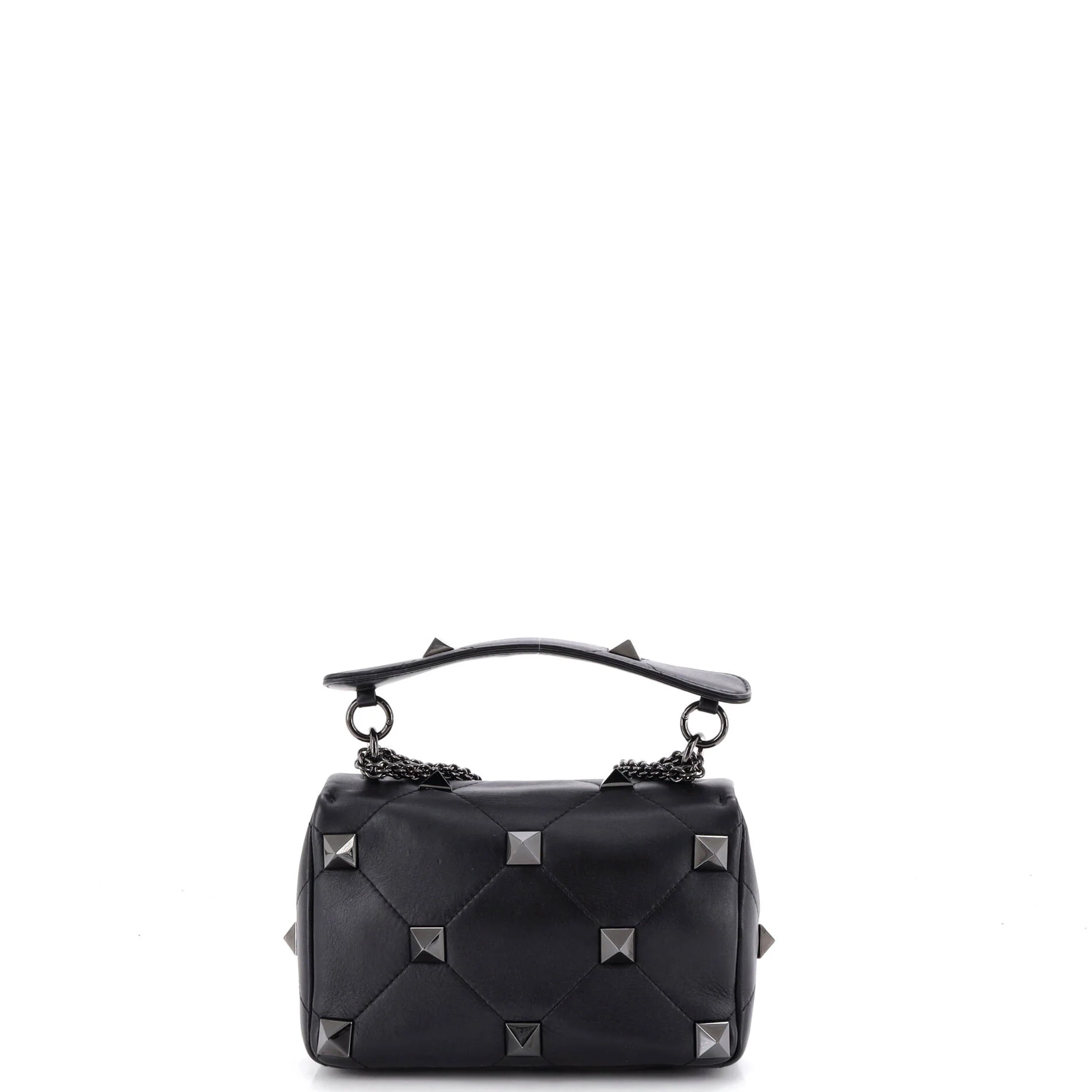 Roman Stud Flap Bag Quilted Leather Medium - Image 3