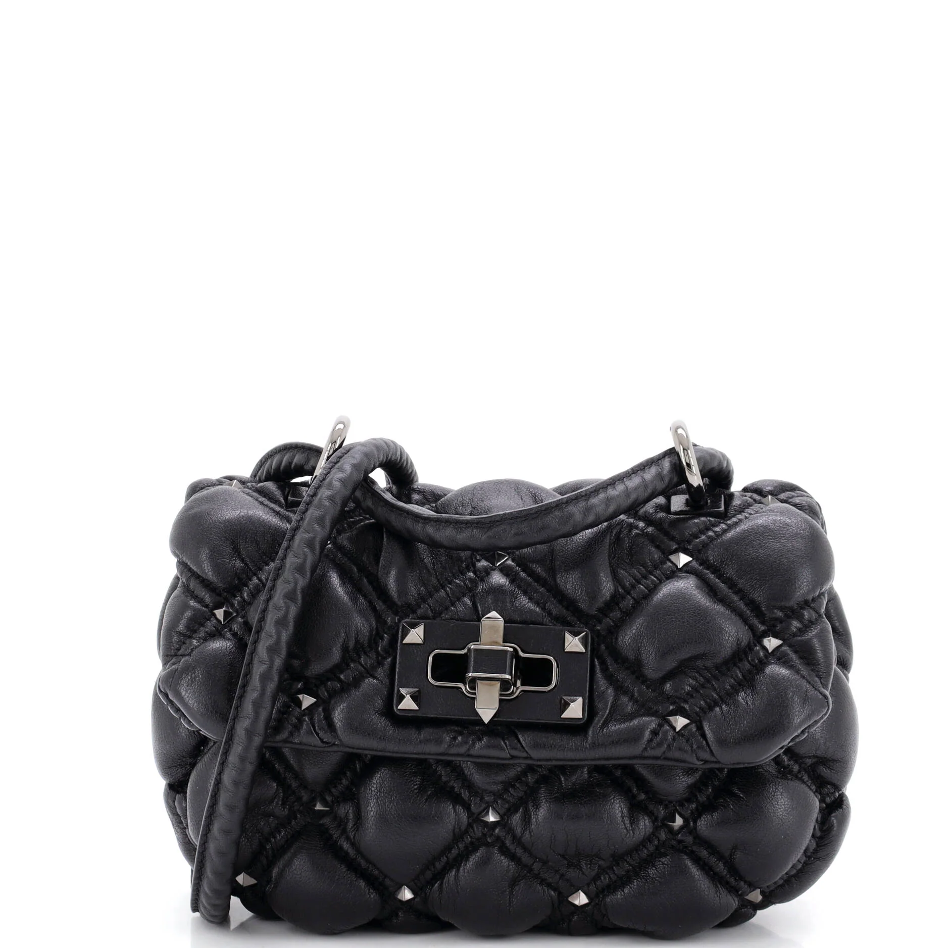 SpikeMe Flap Bag Quilted Leather Small