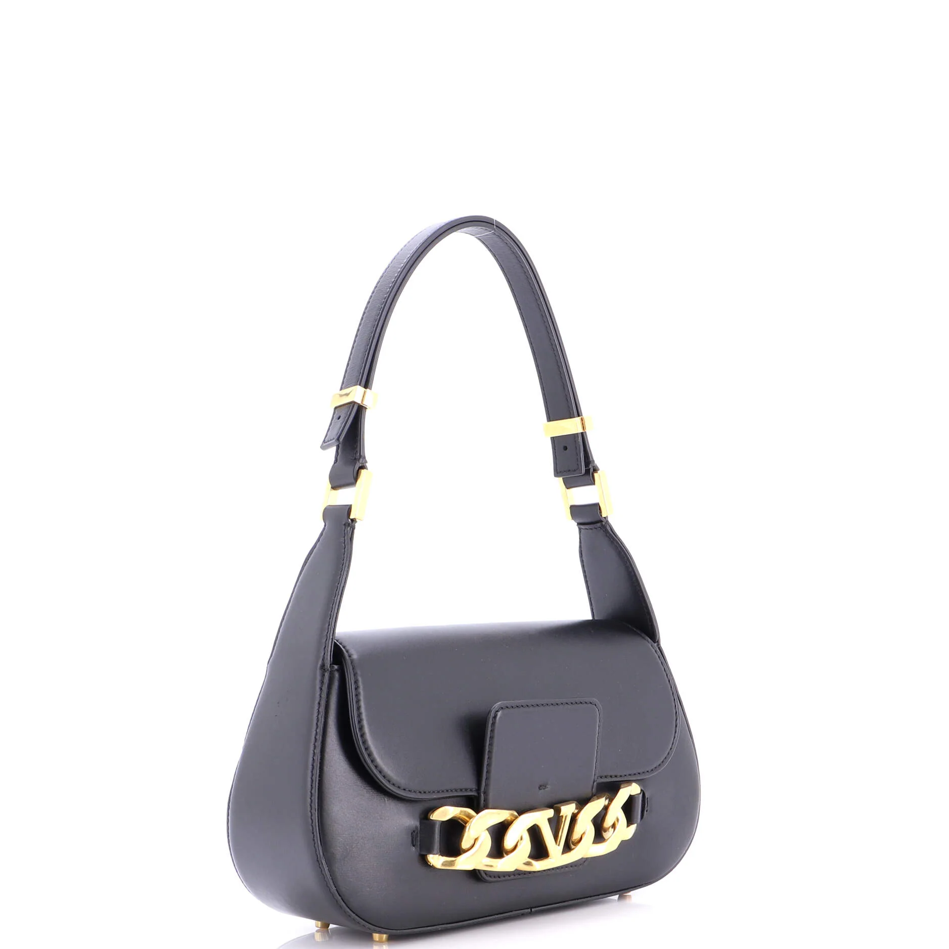 VLogo Chain Flap Shoulder Bag Leather Medium - Image 2