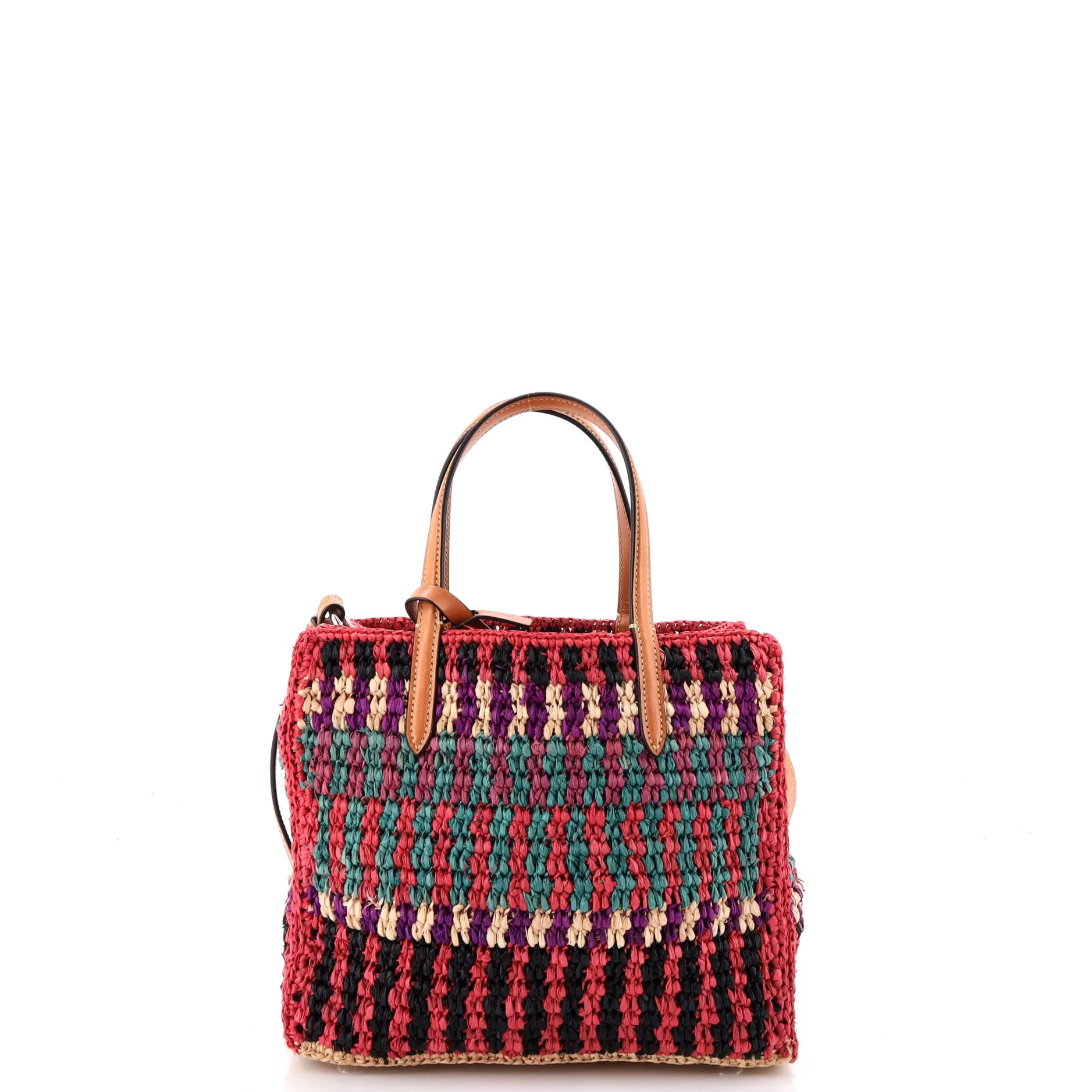 VLogo Convertible Tote Raffia Small - Image 3