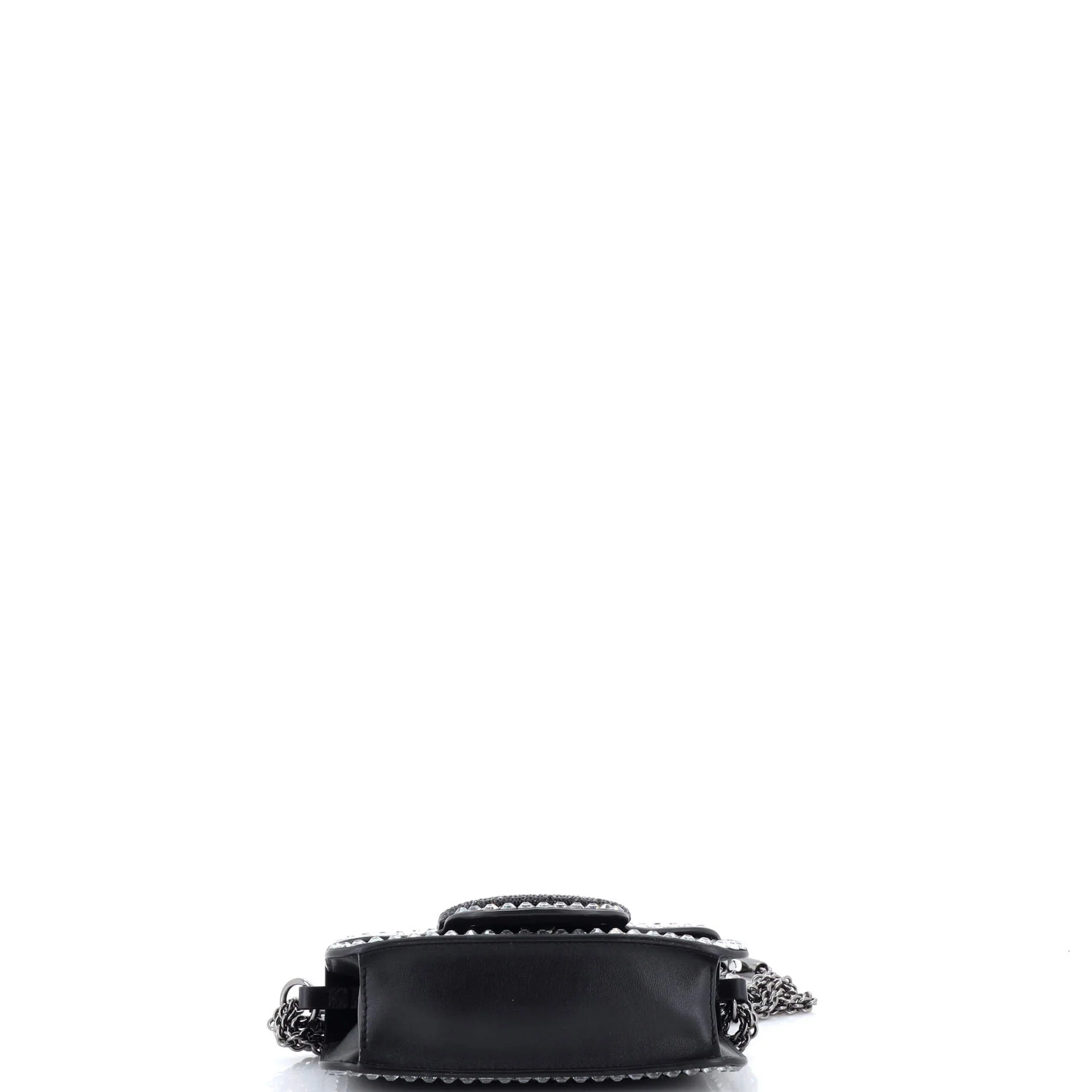 VLogo Loco Flap Shoulder Bag Embellished Leather Small - Image 4