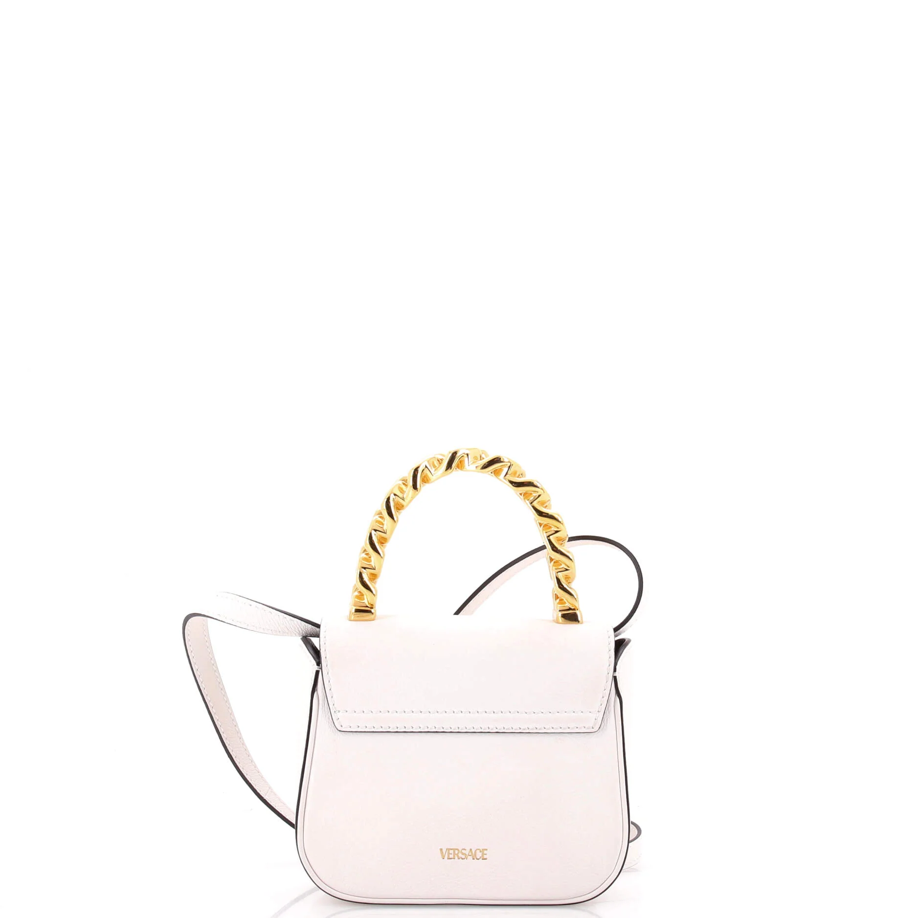 La Medusa Chain Top Handle Bag Leather Small - Image 3