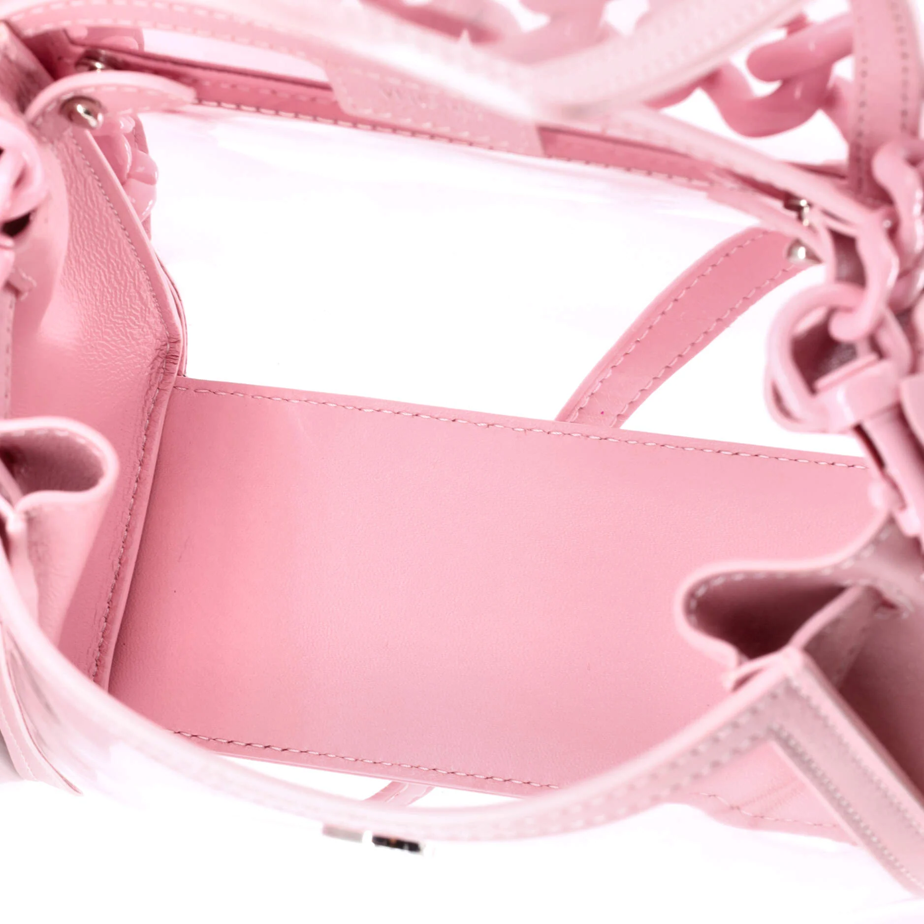 La Medusa Top Handle Bag PVC with Leather Small - Image 5