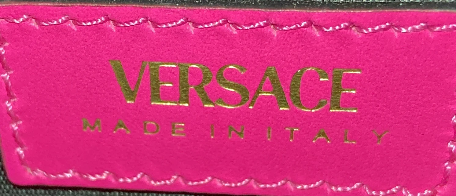 Medusa Icon Chain Flap Bag Quilted Tweed East West - Image 7