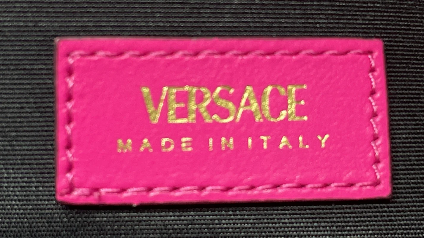 Medusa Icon Chain Flap Bag Quilted Tweed East West - Image 6