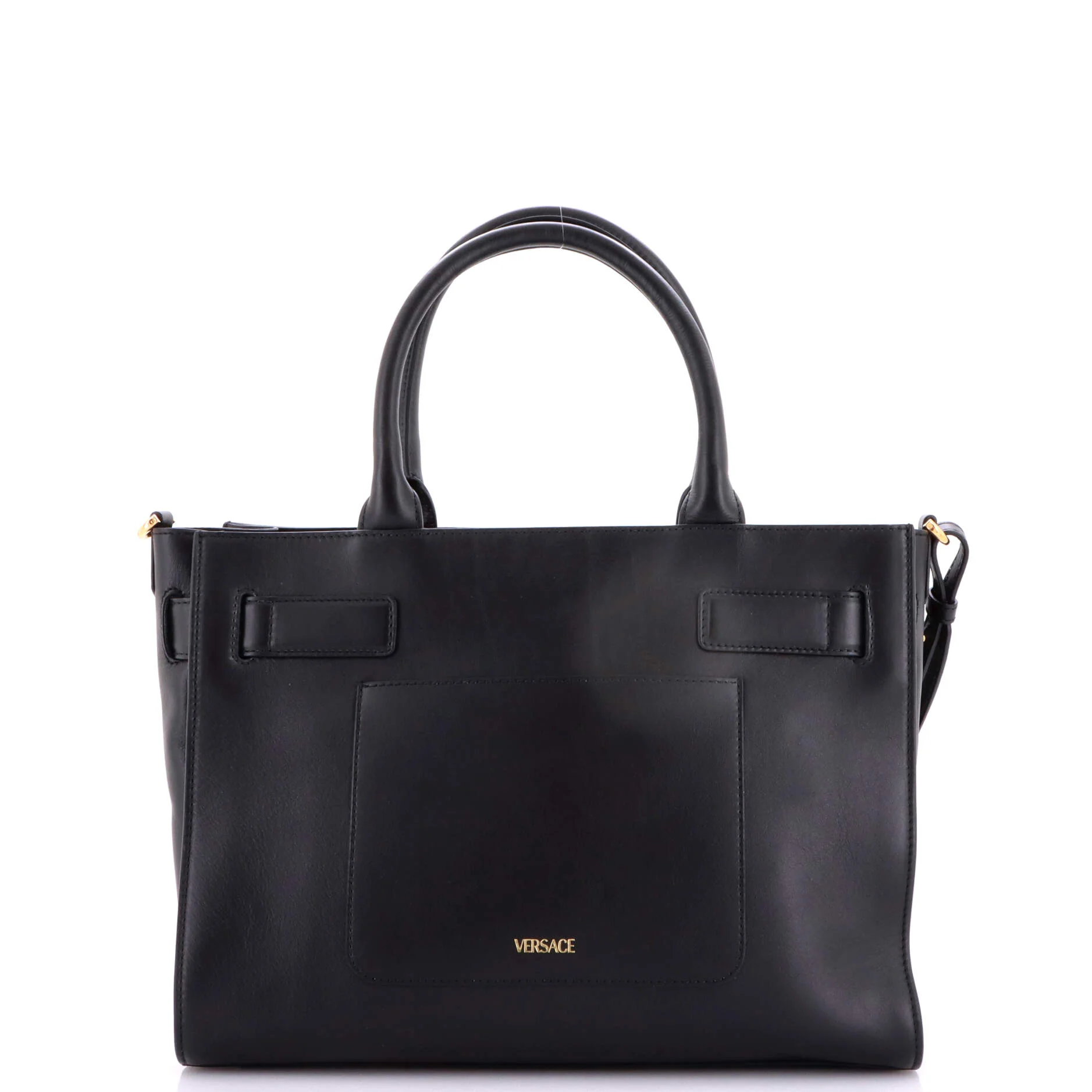 Palazzo Medusa Belted Convertible Tote Leather Large - Image 3