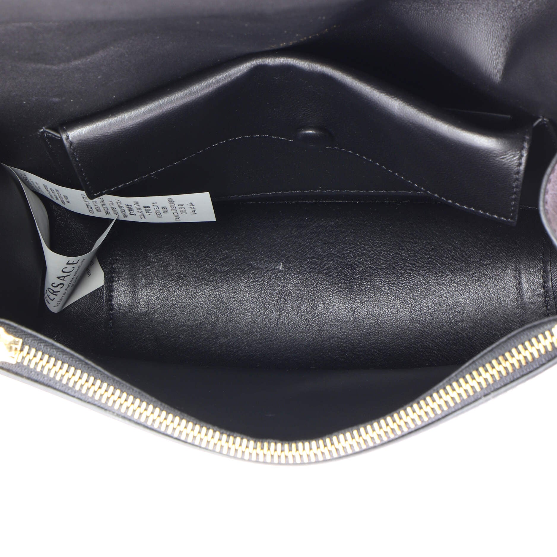 Virtus Flap Shoulder Bag Printed Leather with Braided Detail Small - Image 5