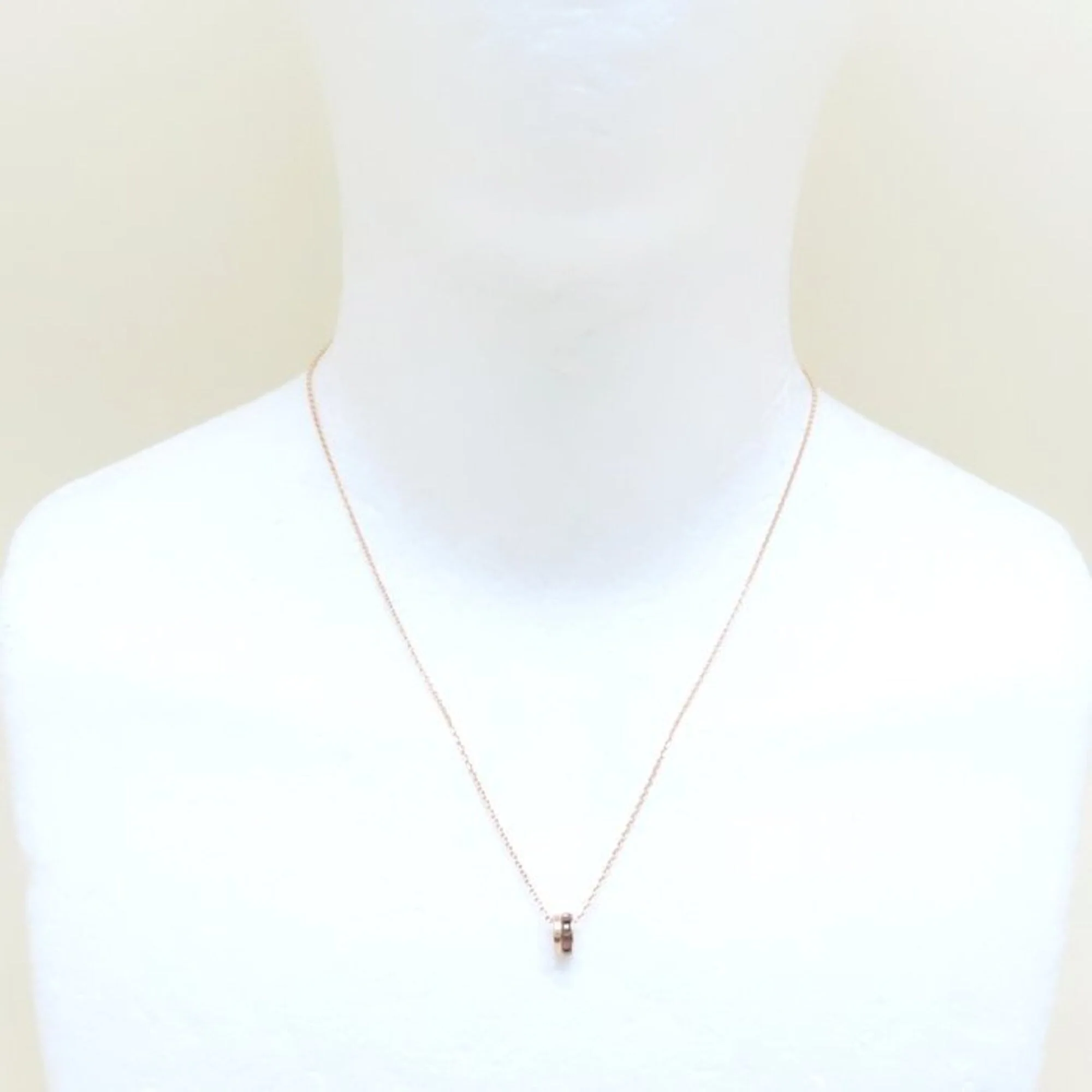 Quatre Classic Pendant Necklace 18K Rose Gold and 18K Yellow Gold Mini - Image 3