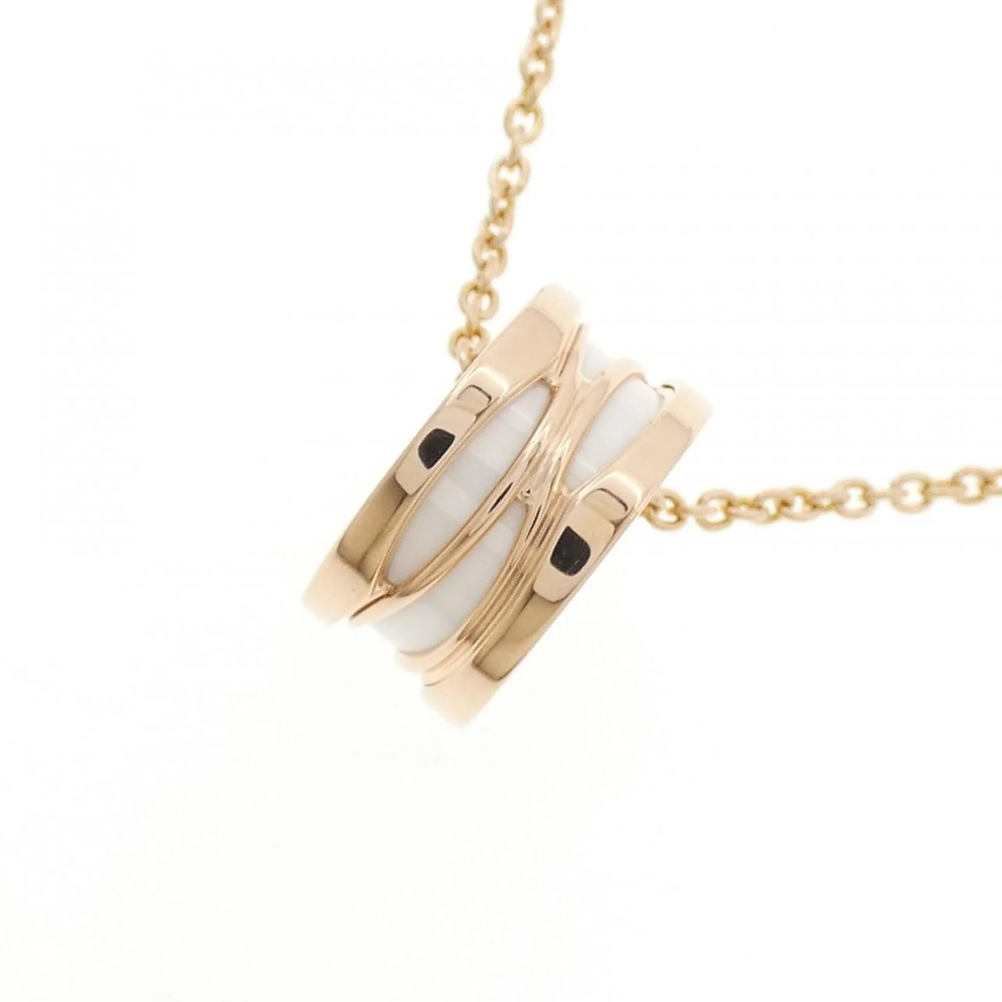 B.Zero1 Pendant Necklace Ceramic and 18K Rose Gold - Image 3