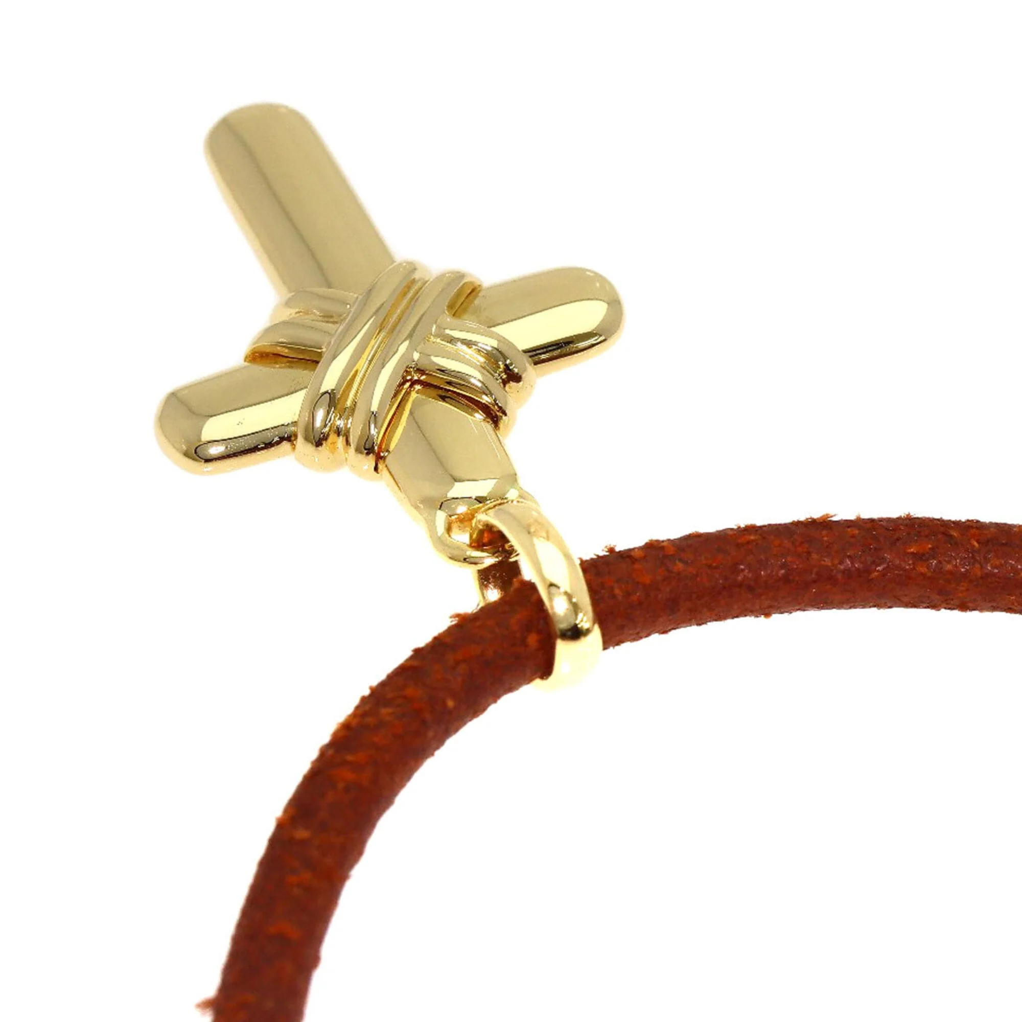 Cross Choker Necklace 18K Yellow Gold - Image 2