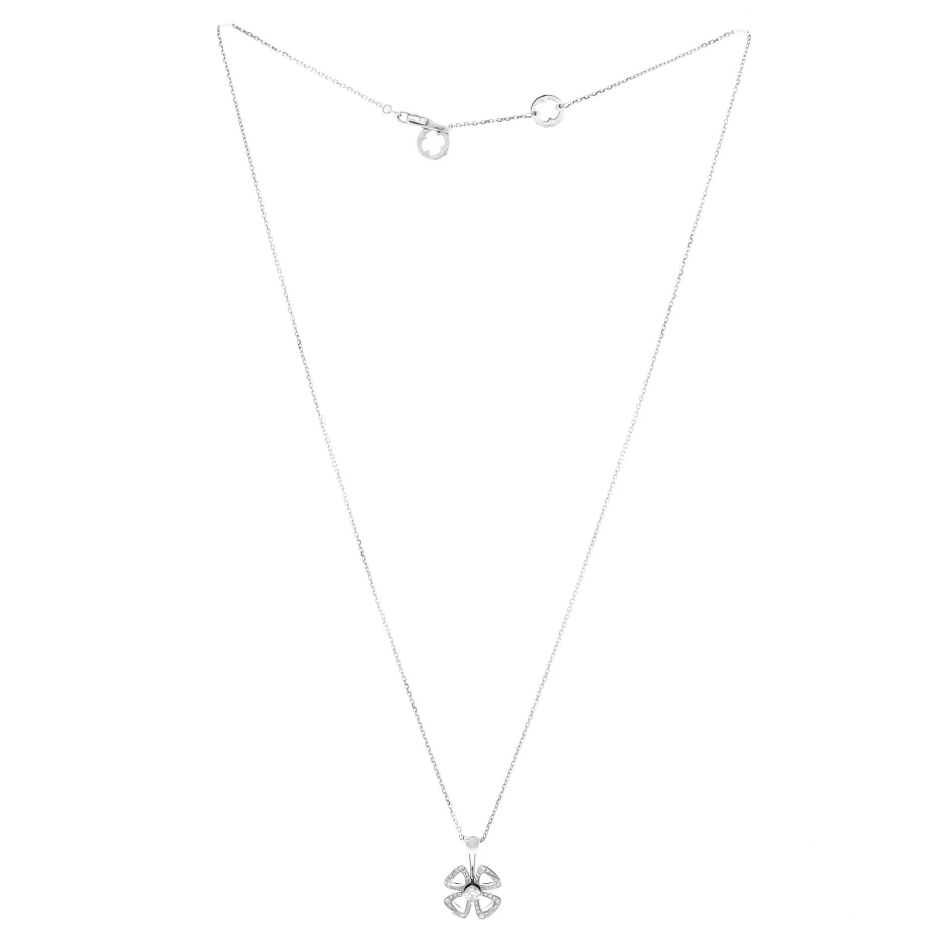 Fiorever Pendant Necklace 18K White Gold with Diamonds - Image 2