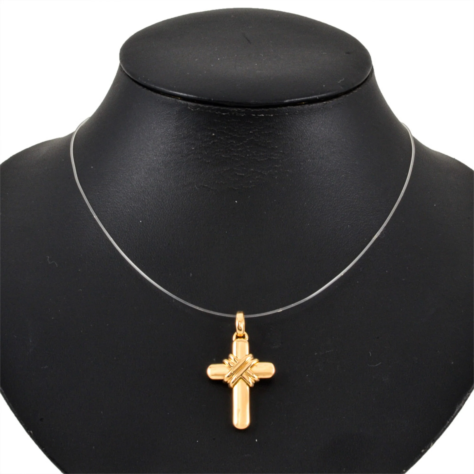 Latin Cross Pendant Necklace 18K Yellow Gold - Image 3
