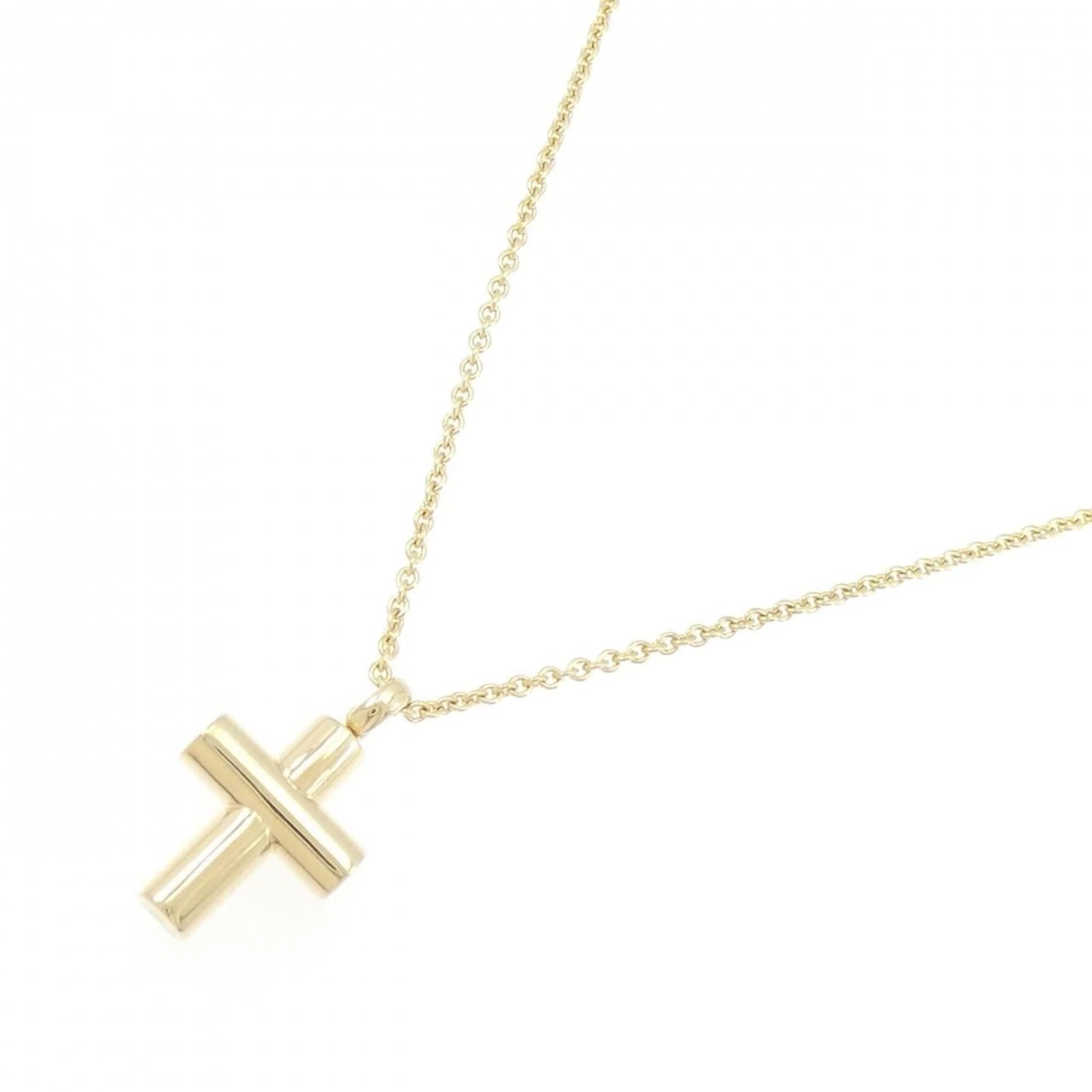Latin Cross Pendant Necklace 18K Yellow Gold - Image 2