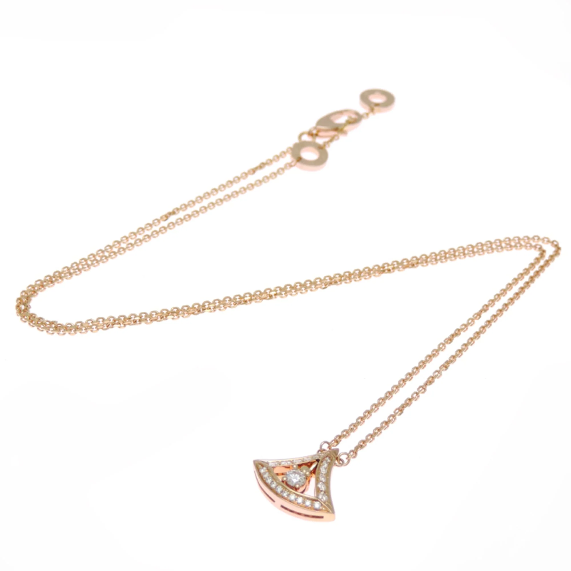 Pendant Necklace 18K Rose Gold with Diamond - Image 6