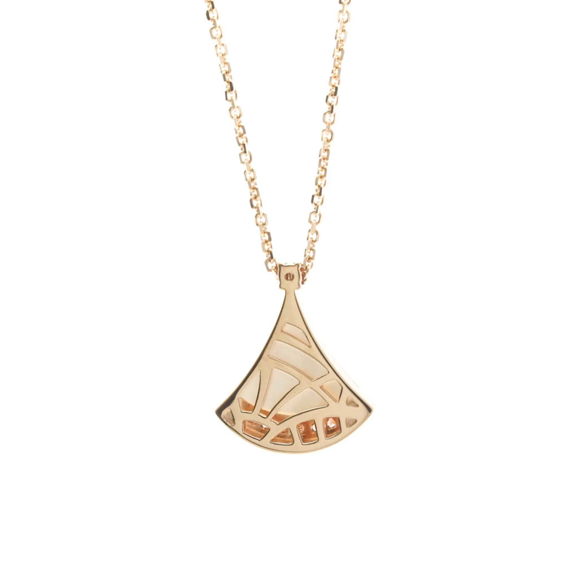 Pendant Necklace 18K Rose Gold with Diamond and Mother Of Pearl - Image 2
