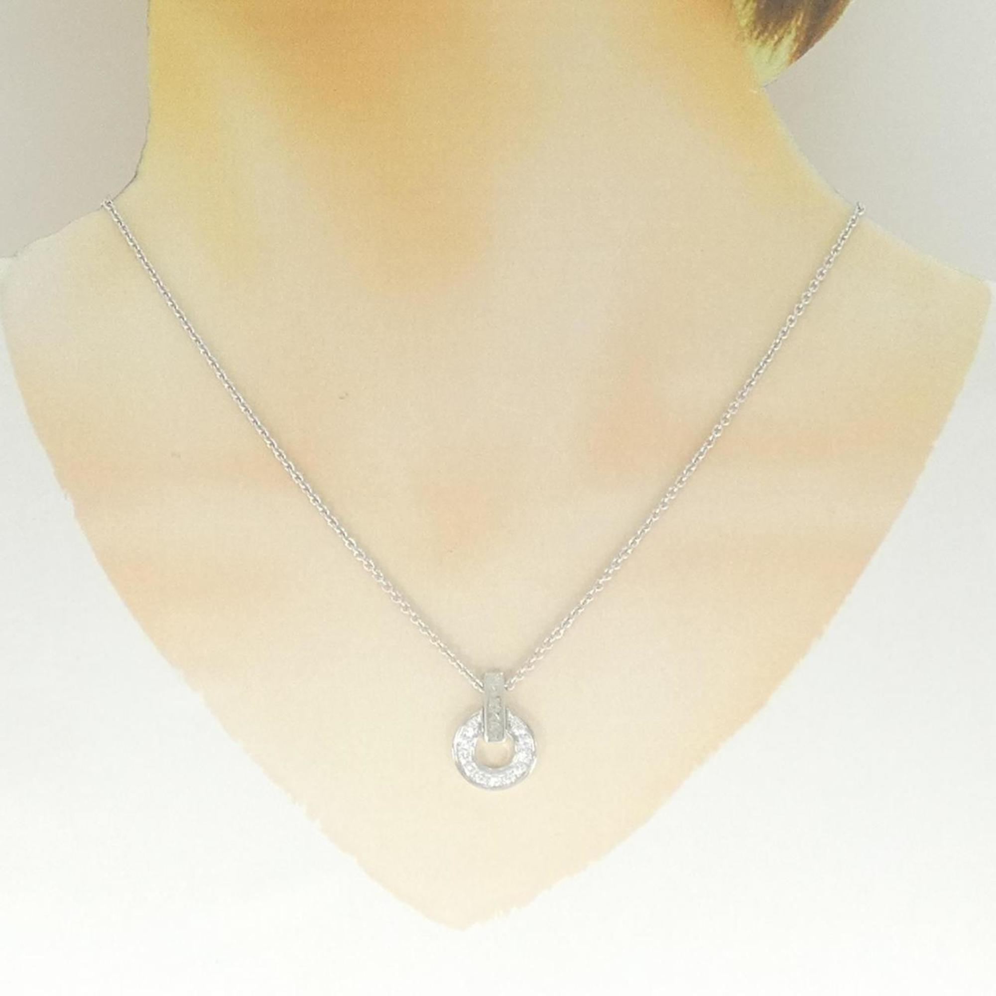 Pendant Necklace 18K White Gold with Diamond - Image 6