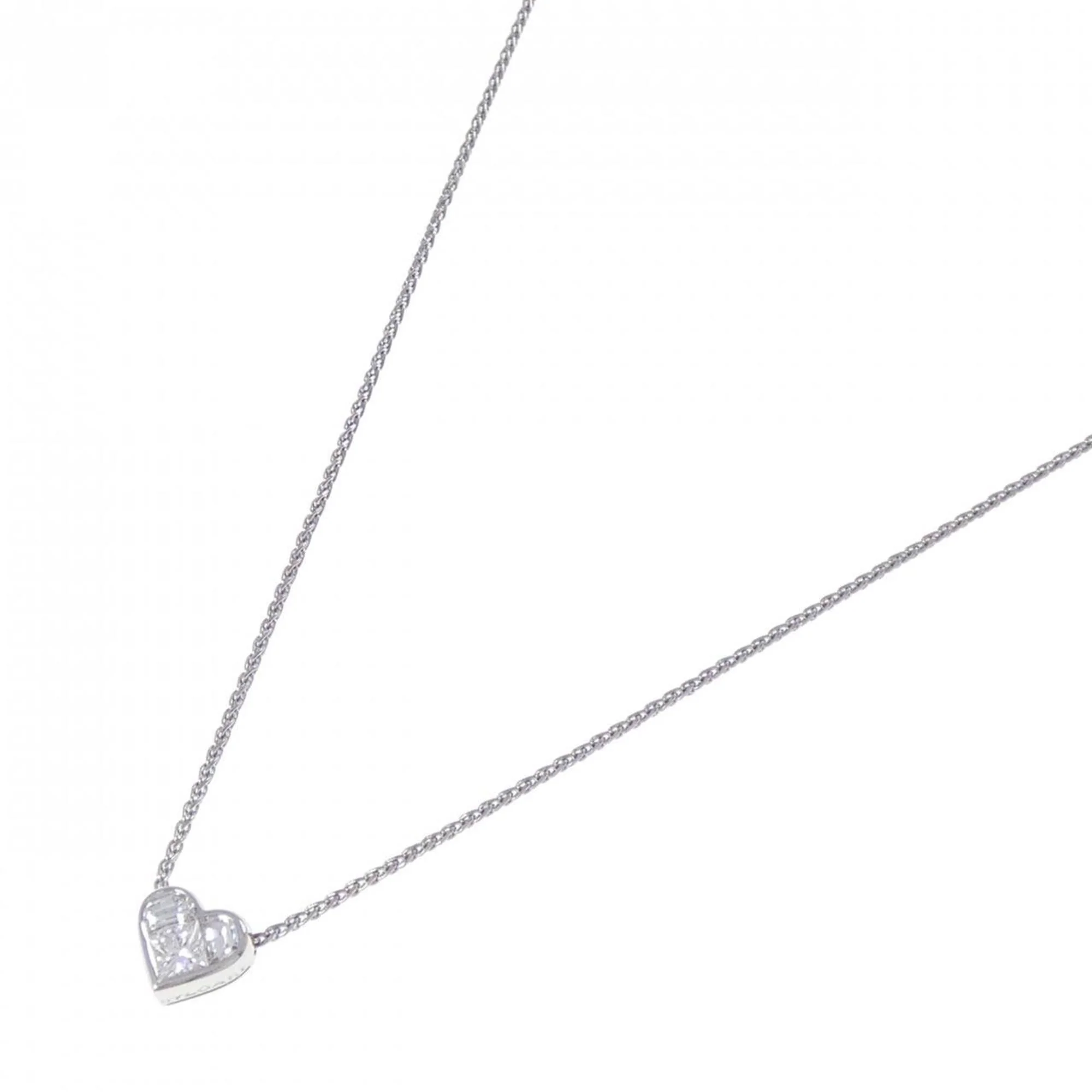 Pendant Necklace 18K White Gold with Diamond - Image 2