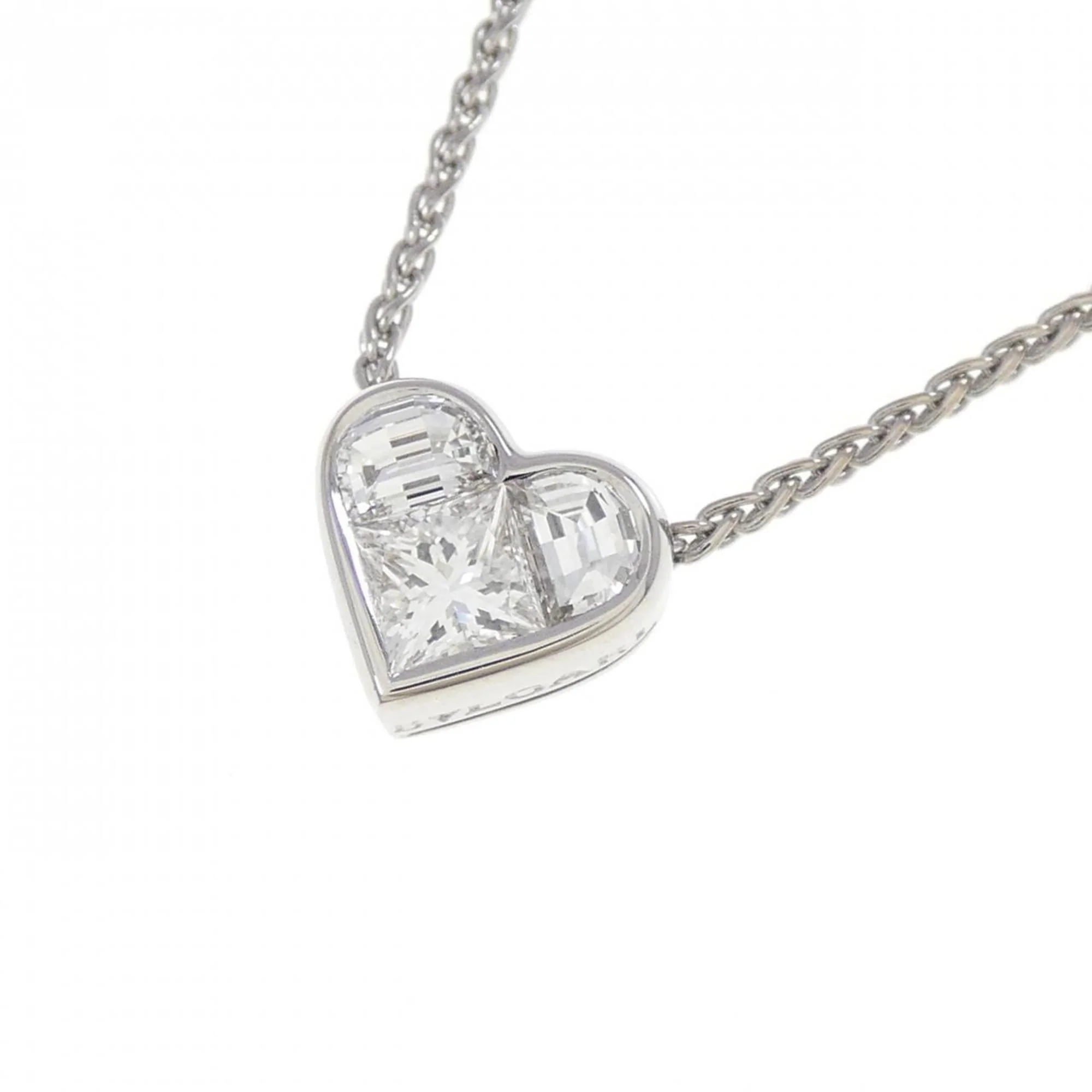 Pendant Necklace 18K White Gold with Diamond - Image 3