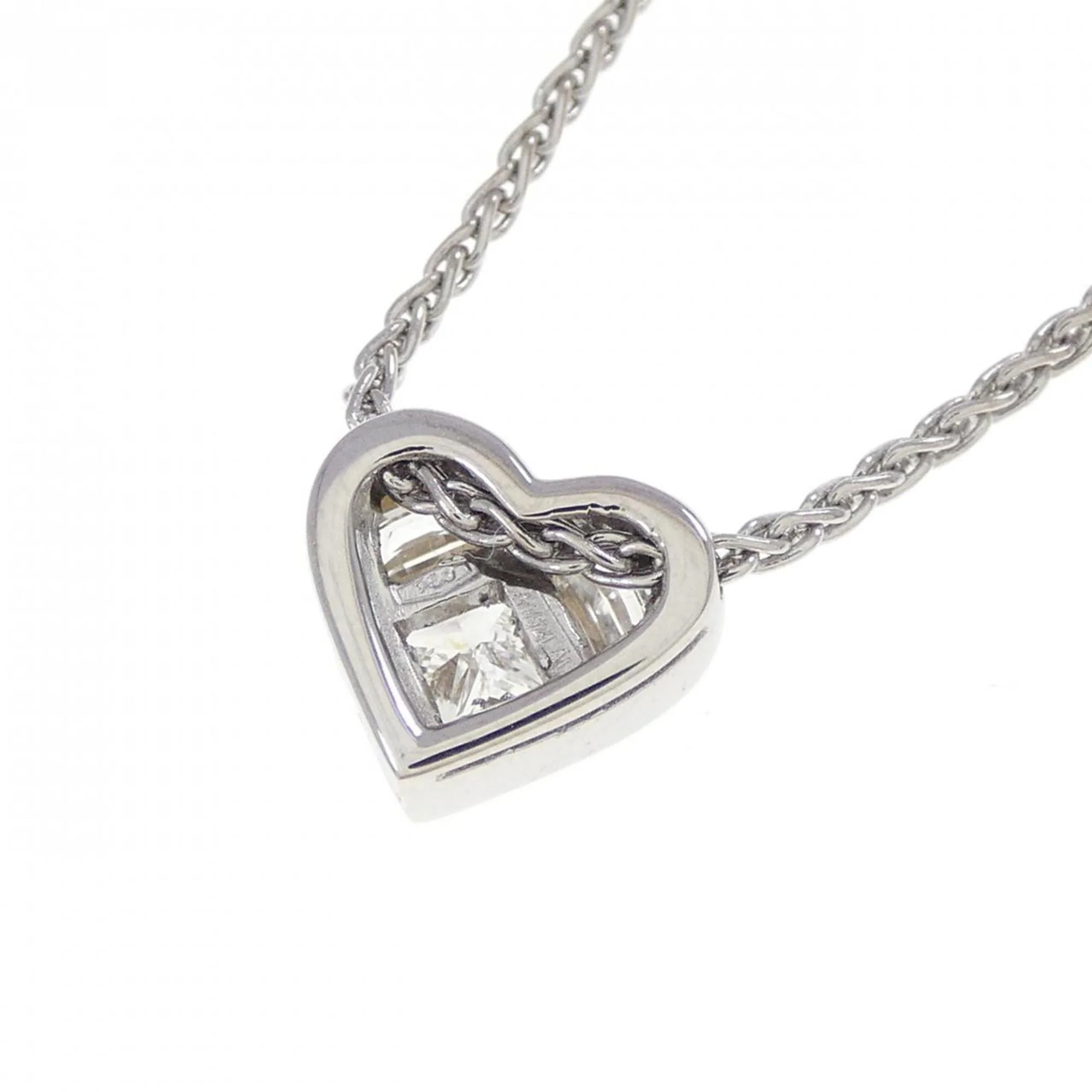 Pendant Necklace 18K White Gold with Diamond - Image 4