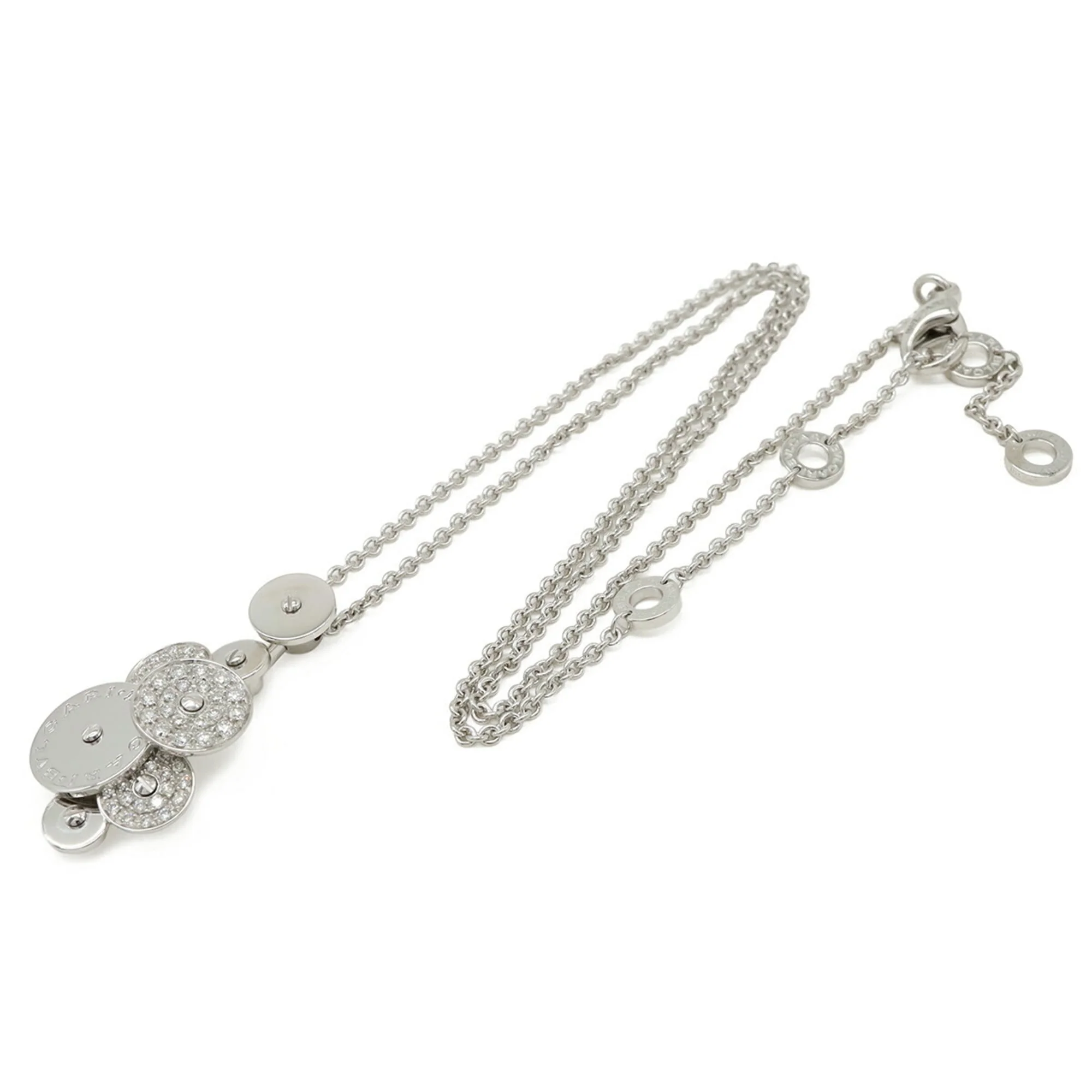 Pendant Necklace 18K White Gold with Diamond - Image 3