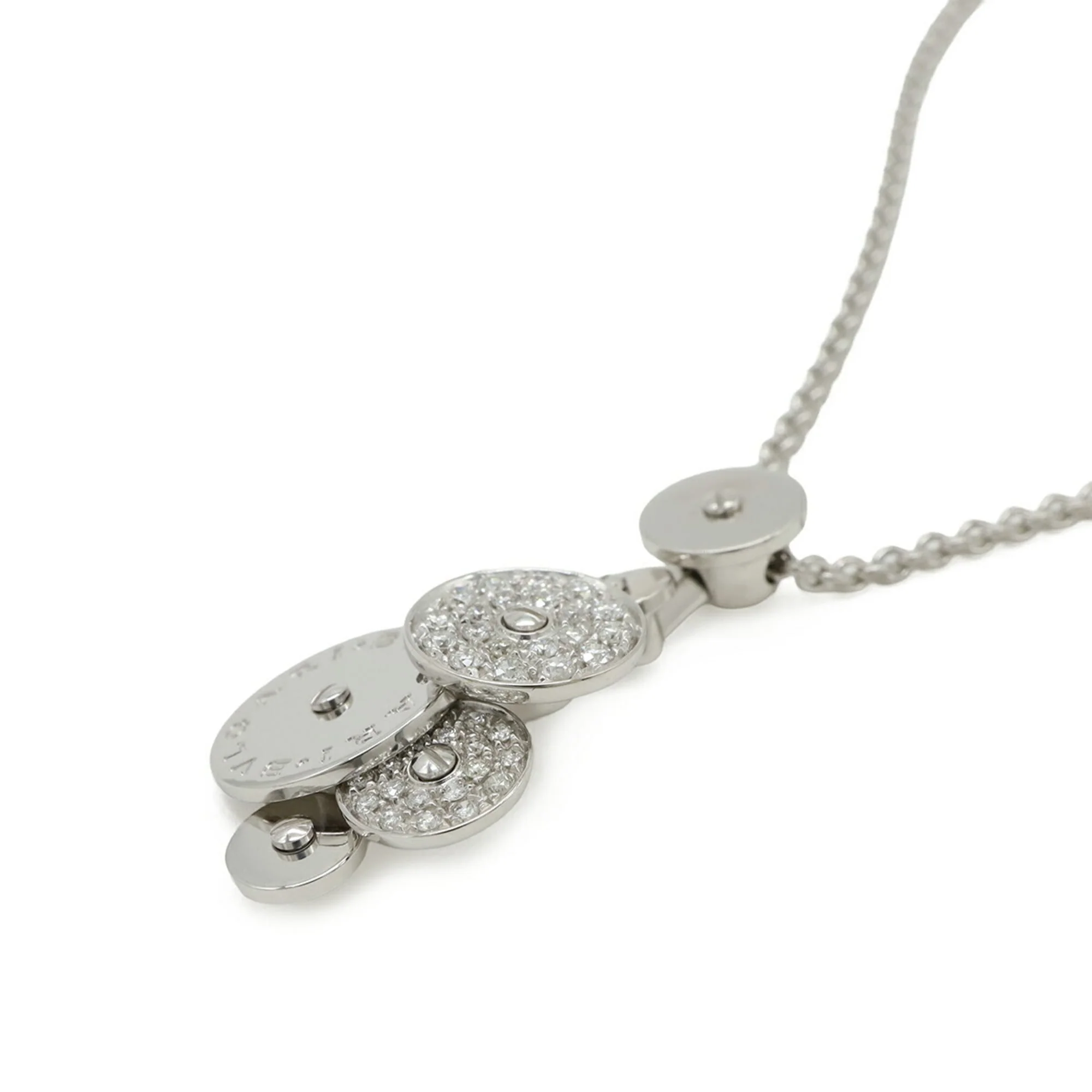 Pendant Necklace 18K White Gold with Diamond - Image 4