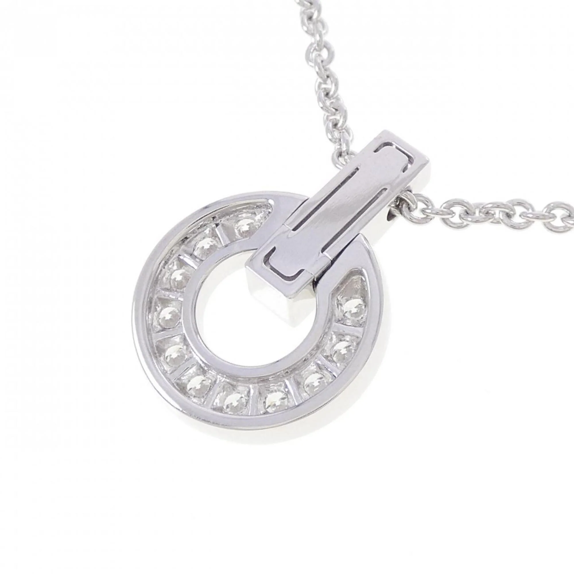 Pendant Necklace 18K White Gold with Diamond - Image 4