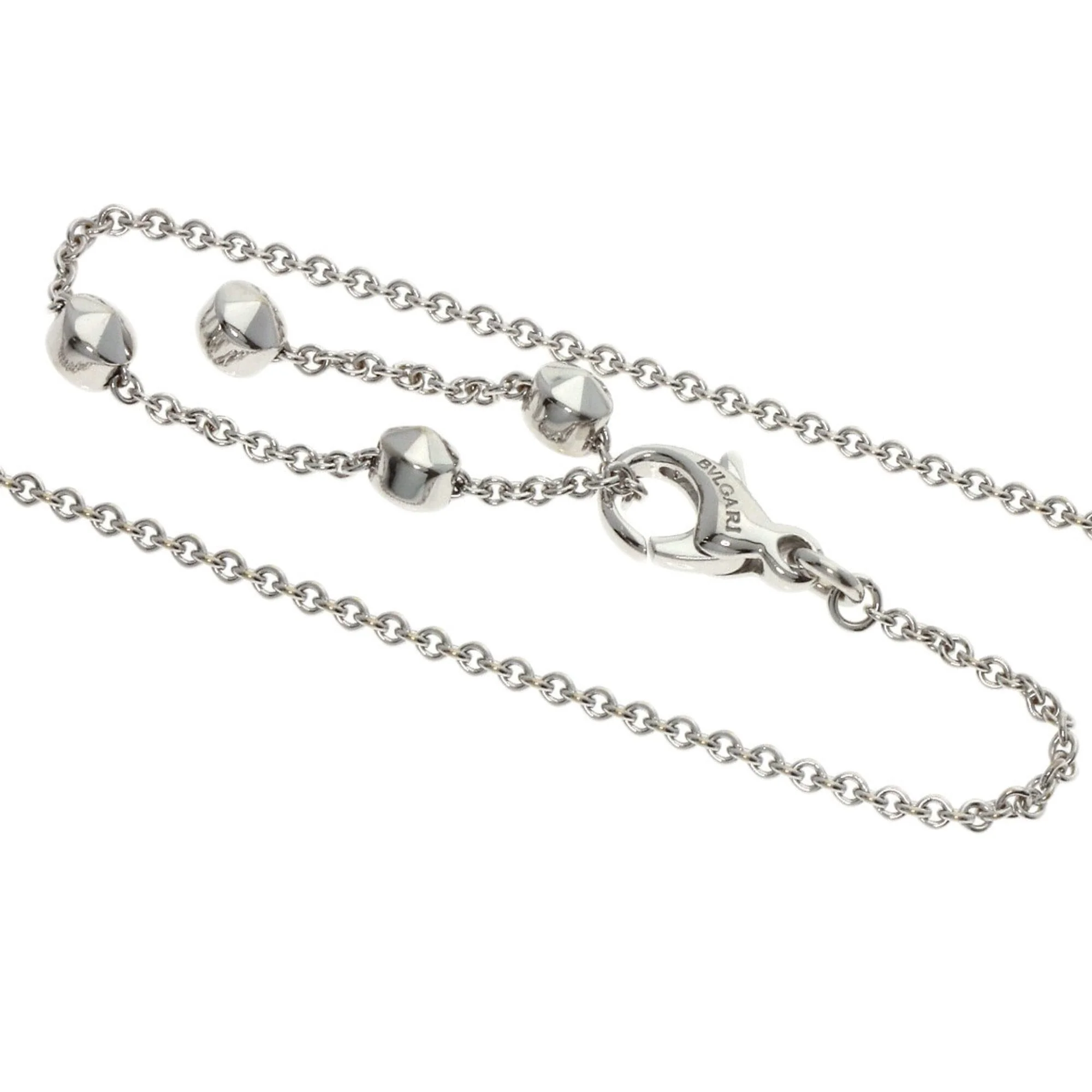Pendant Necklace 18K White Gold With Diamond and Topaz - Image 3