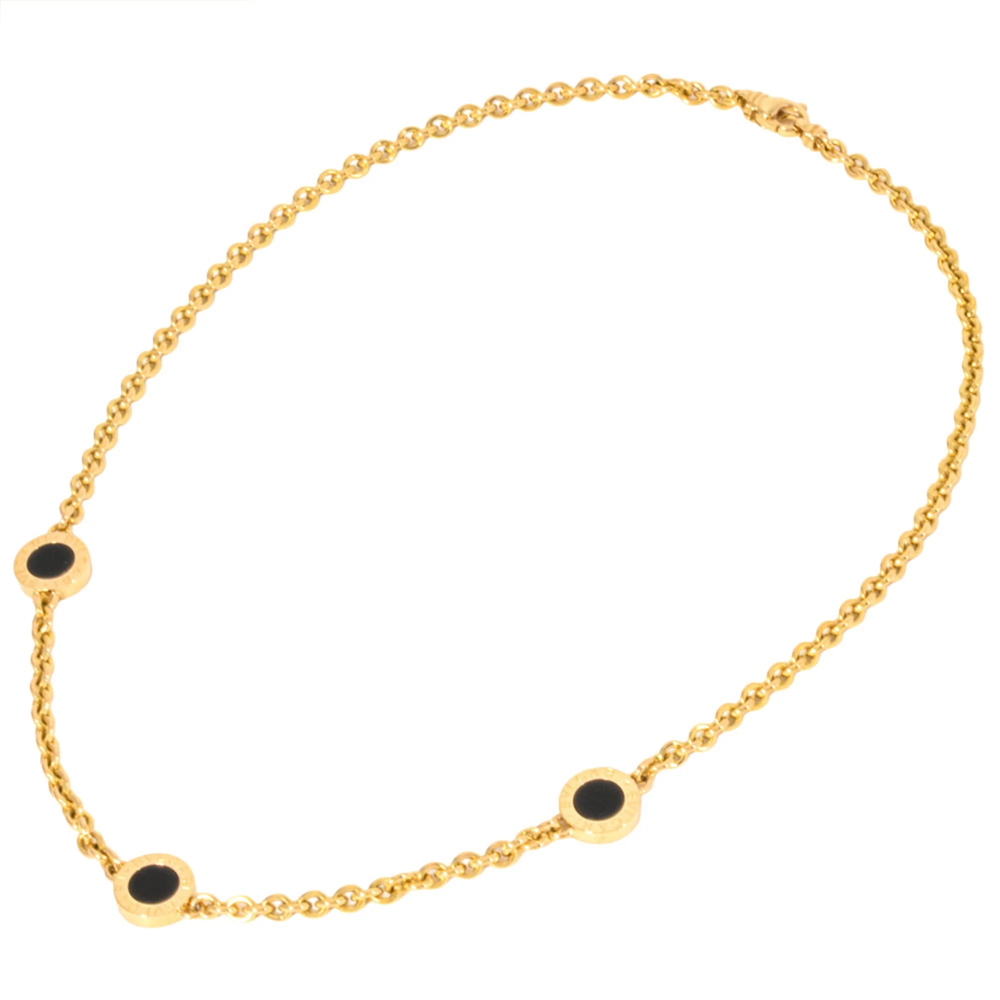 Pendant Necklace 18K Yellow Gold And Onyx - Image 3