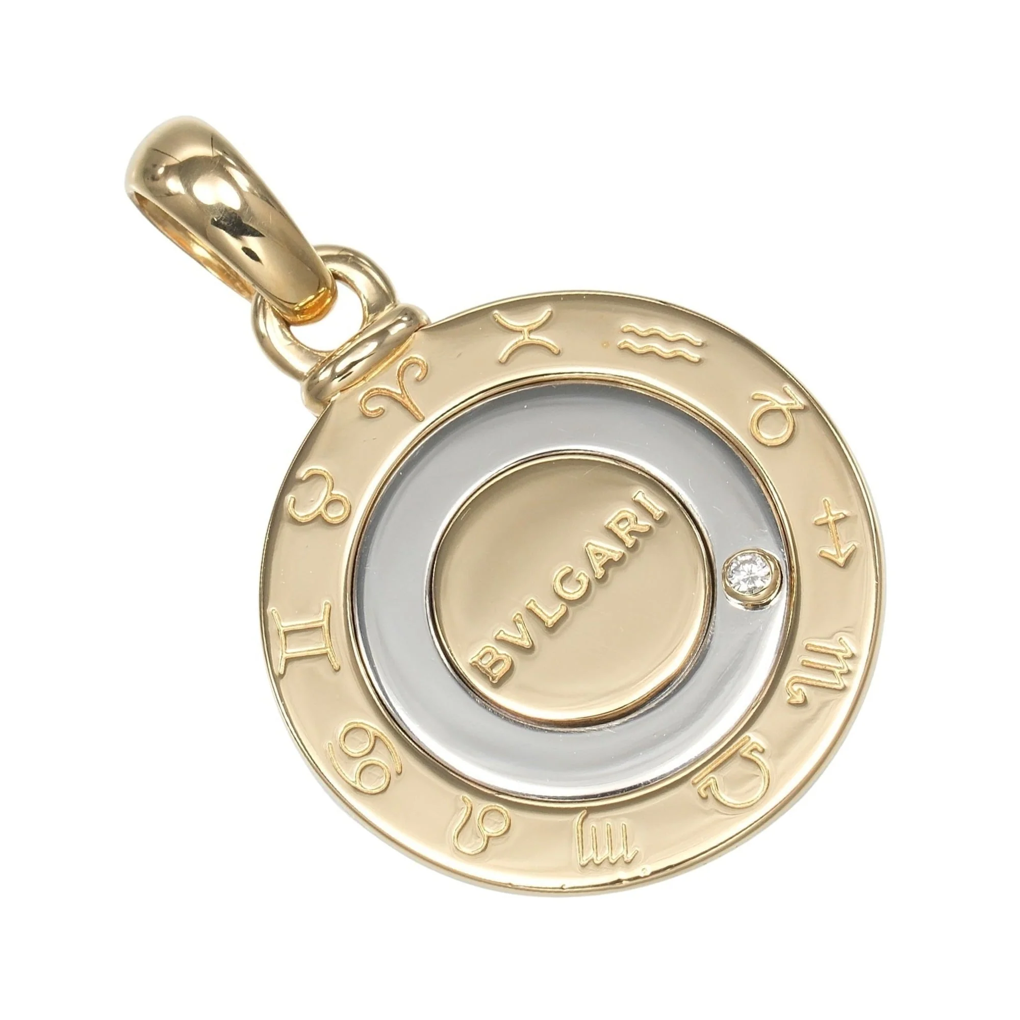 Pendant Necklace Stainless Steel with Diamond