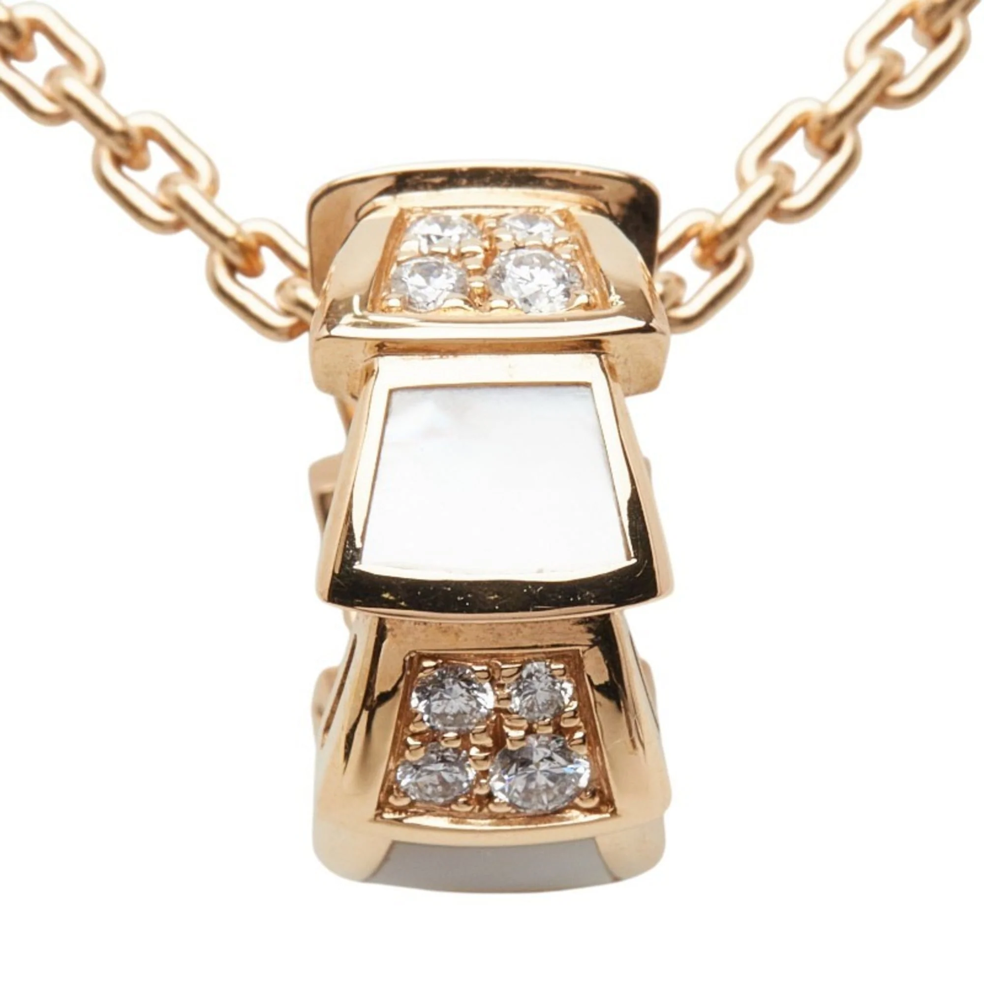 Serpenti Viper Ring 18K Rose Gold with Diamonds - Image 3