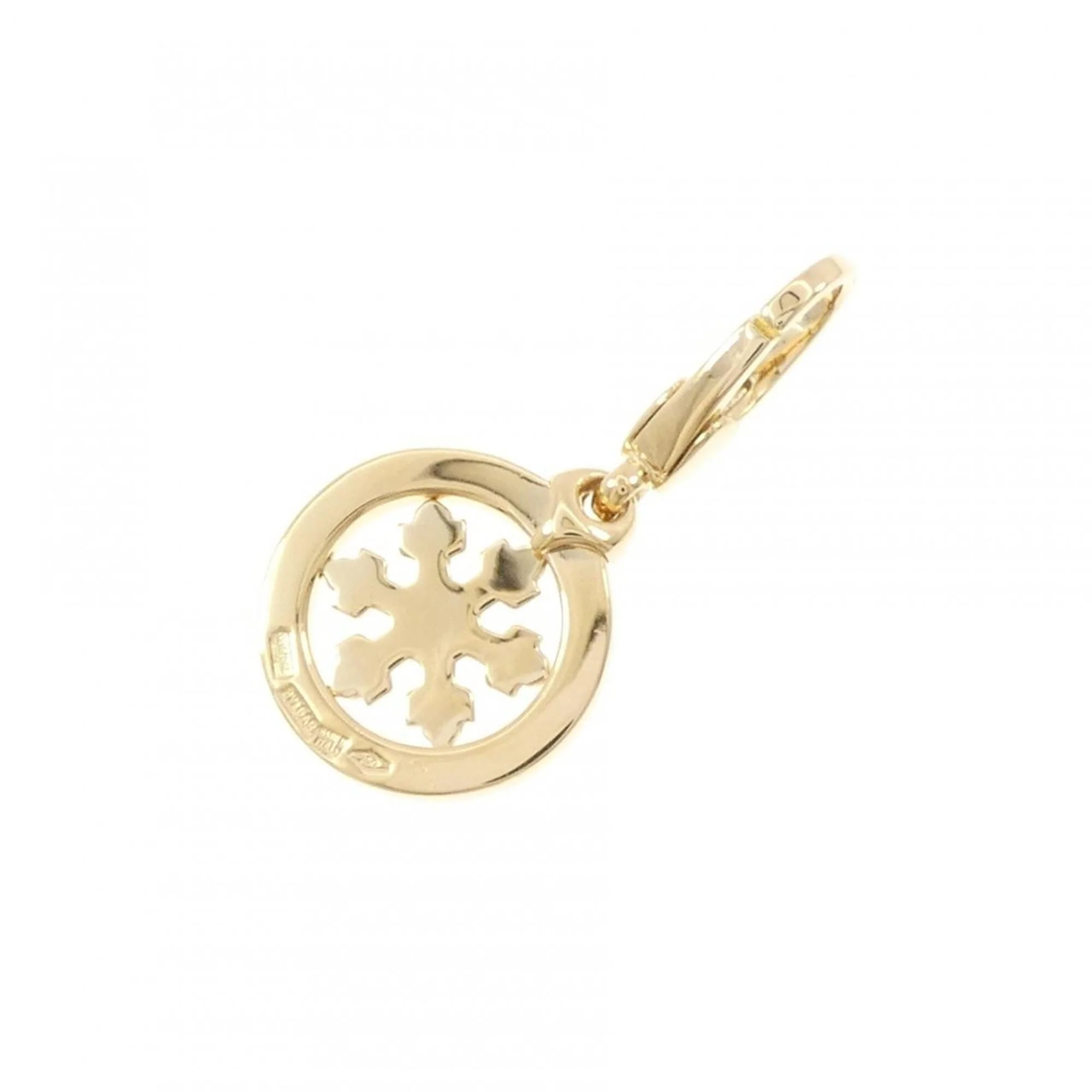 Tondo Snowflake Charm Yellow Gold - Image 2