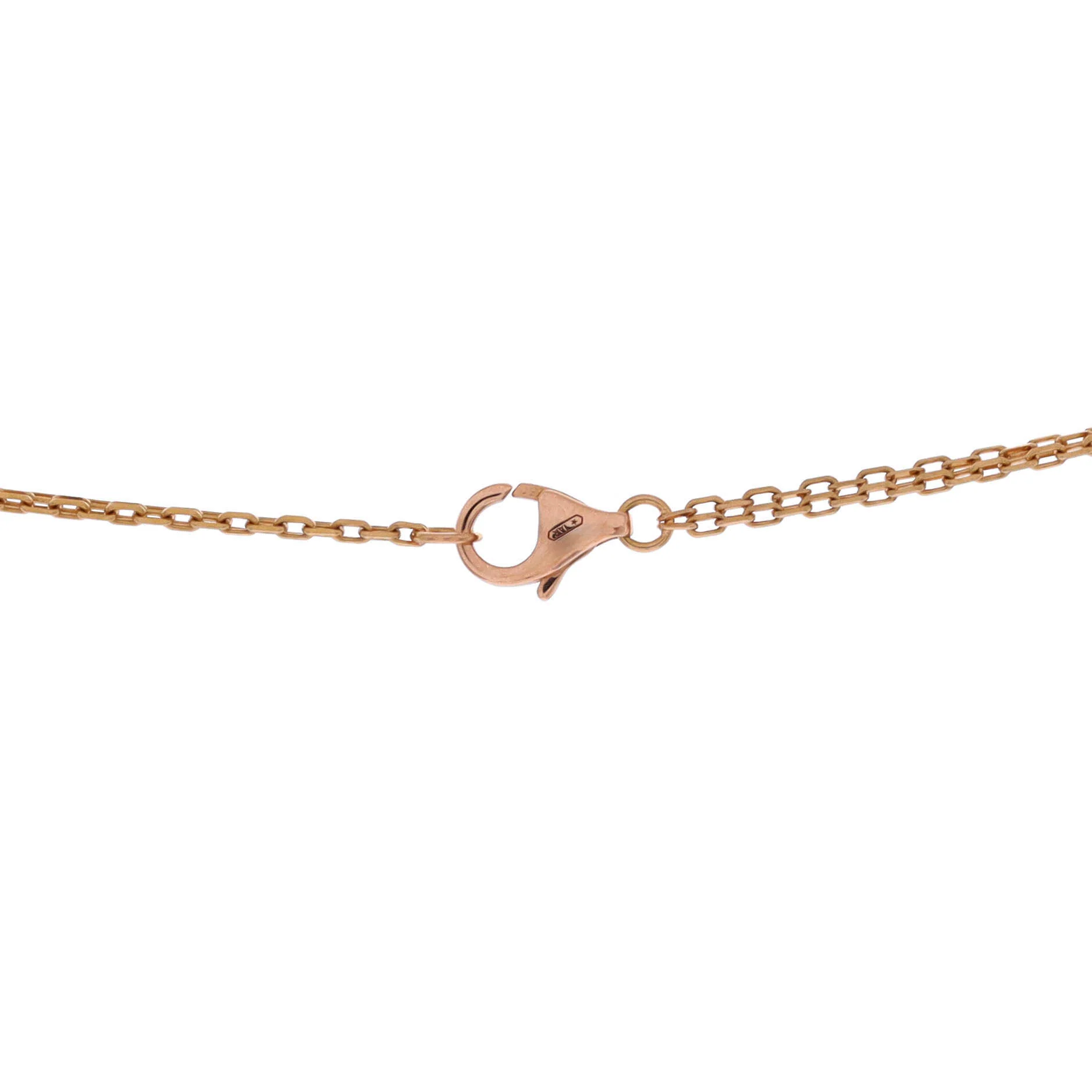 2 Diamonds Love Pendant Necklace 18K Rose Gold and Diamonds - Image 4