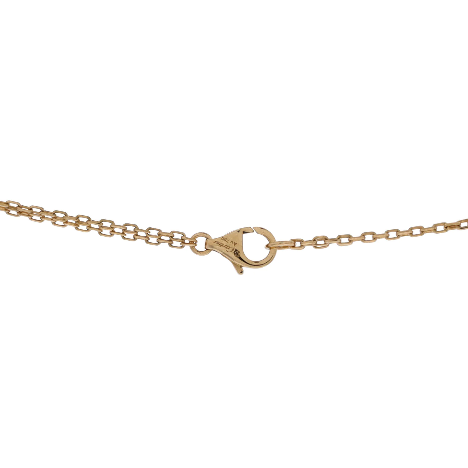 2 Diamonds Love Pendant Necklace 18K Yellow Gold and Diamonds - Image 3