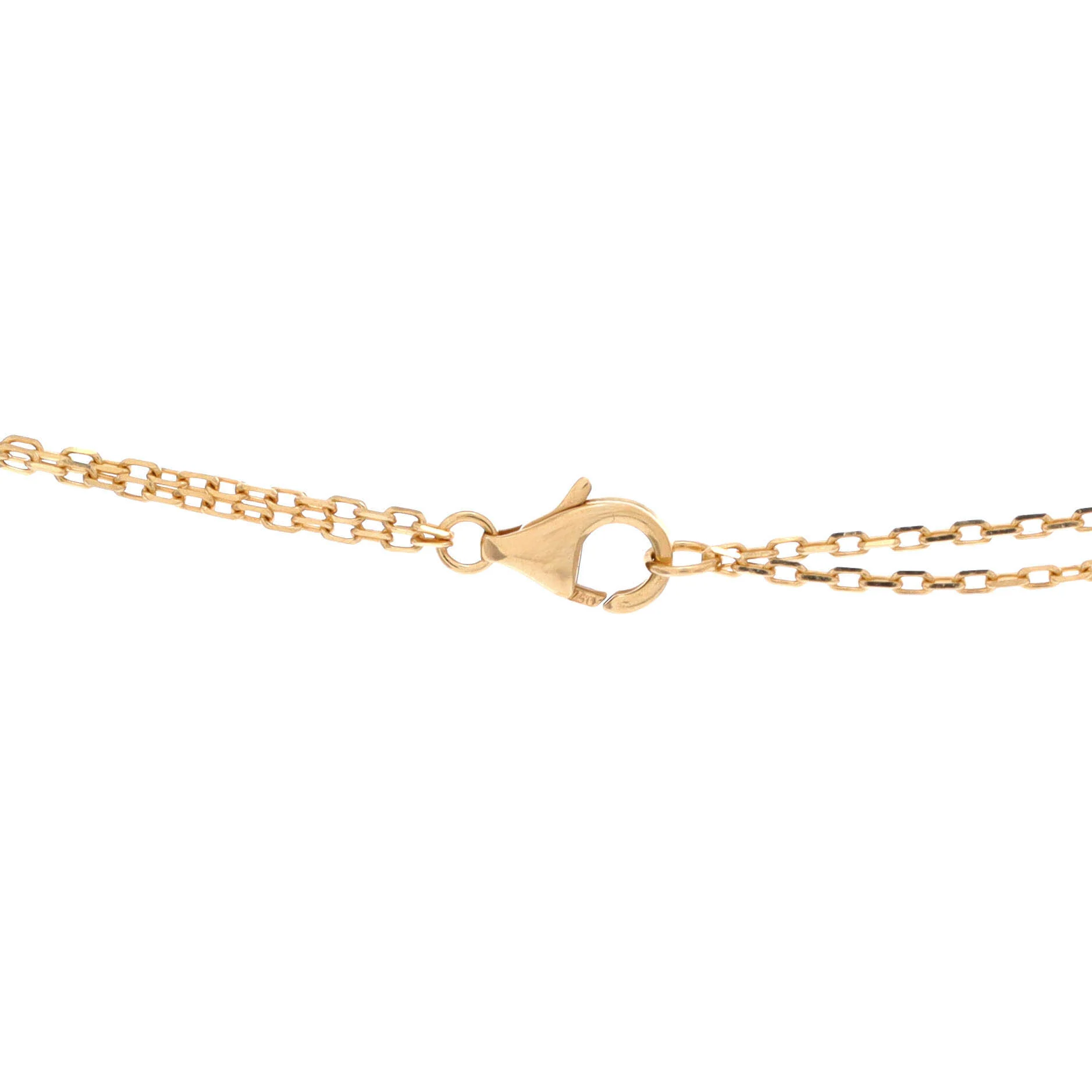 2 Diamonds Love Pendant Necklace 18K Yellow Gold and Diamonds - Image 4