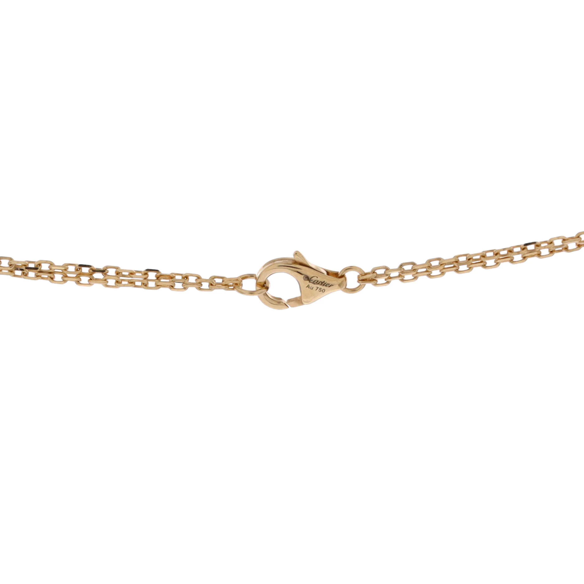 2 Diamonds Love Pendant Necklace 18K Yellow Gold and Diamonds - Image 4