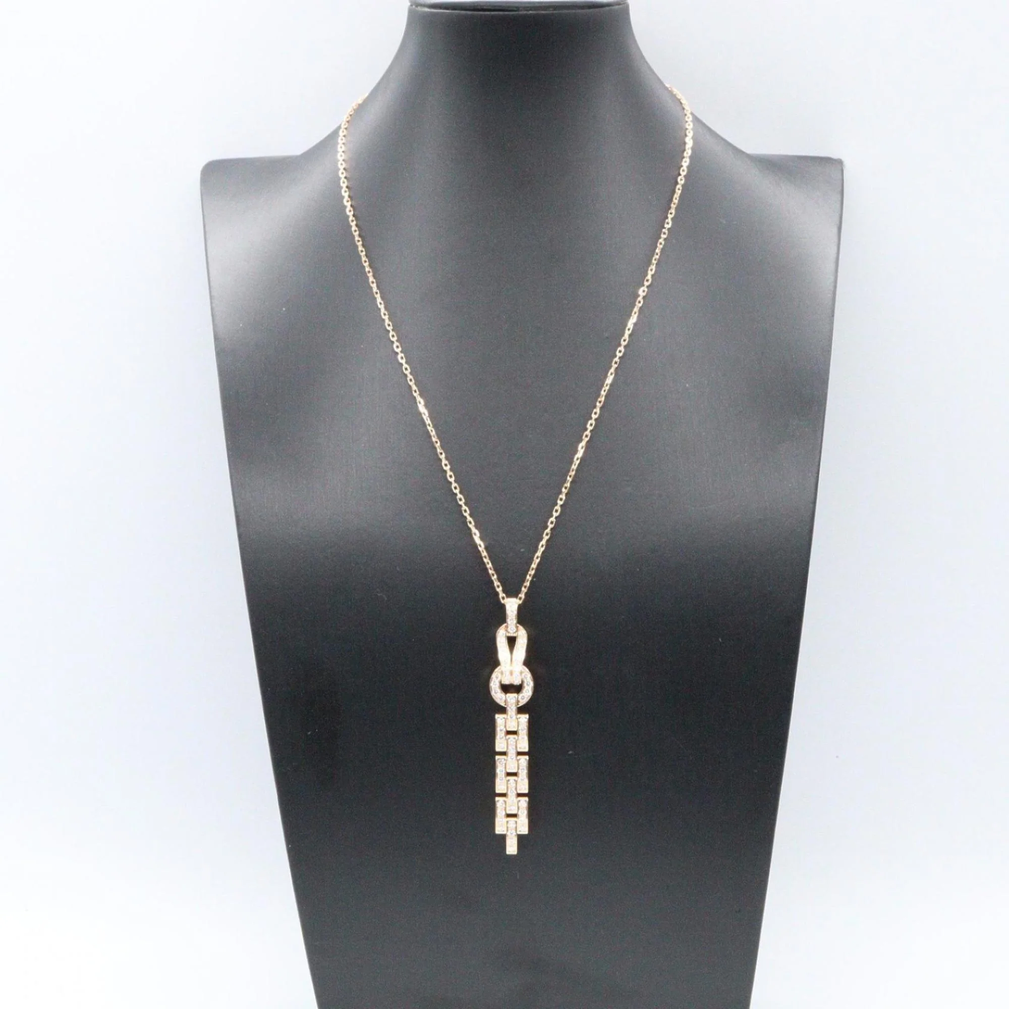 Agrafe Pendant Necklace 18K Rose Gold with Diamond - Image 6
