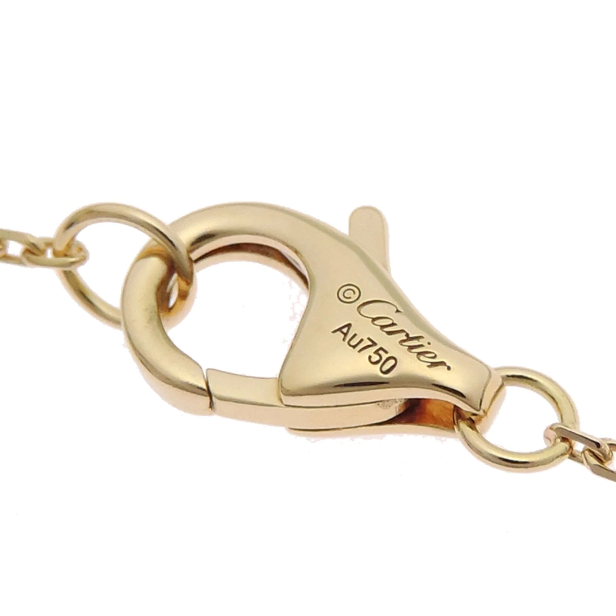 Amulette de Pendant Necklace 18K Yellow Gold with Diamond and Mother of Pearl - Image 5
