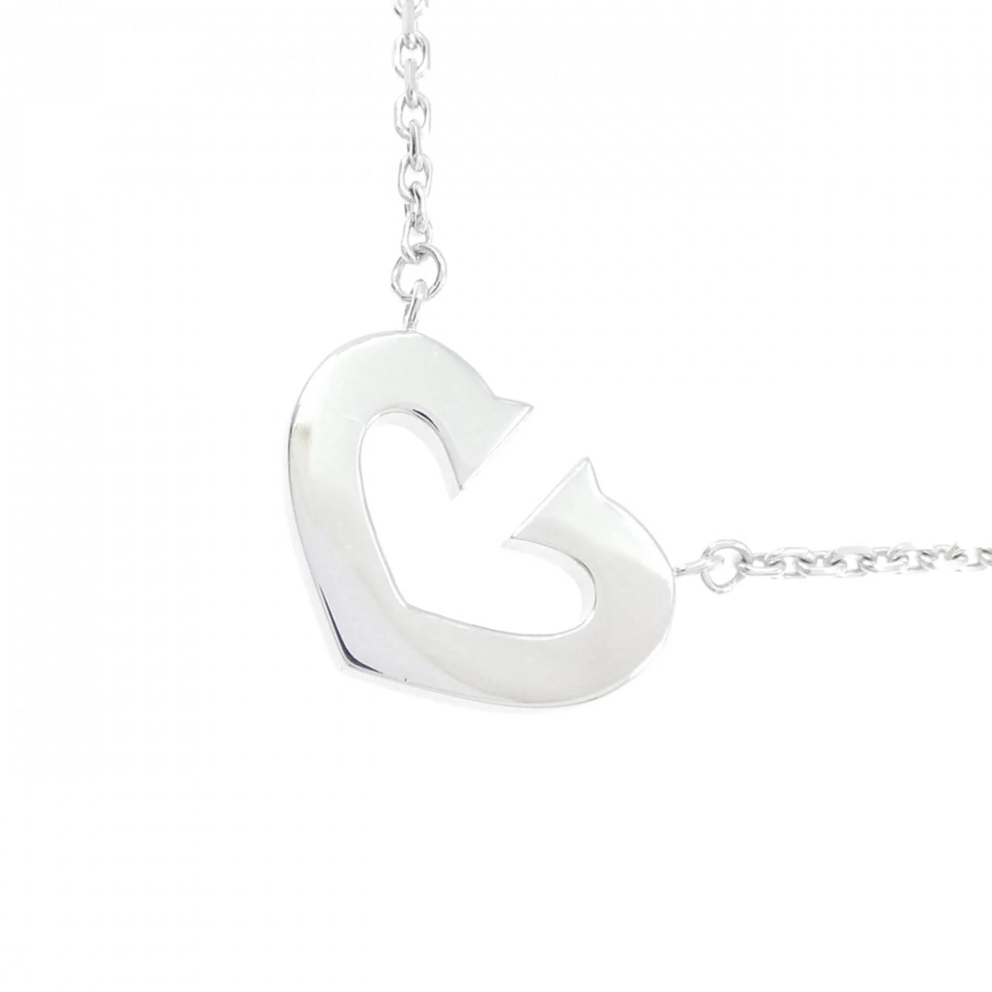 C Heart Pendant Necklace - Image 3