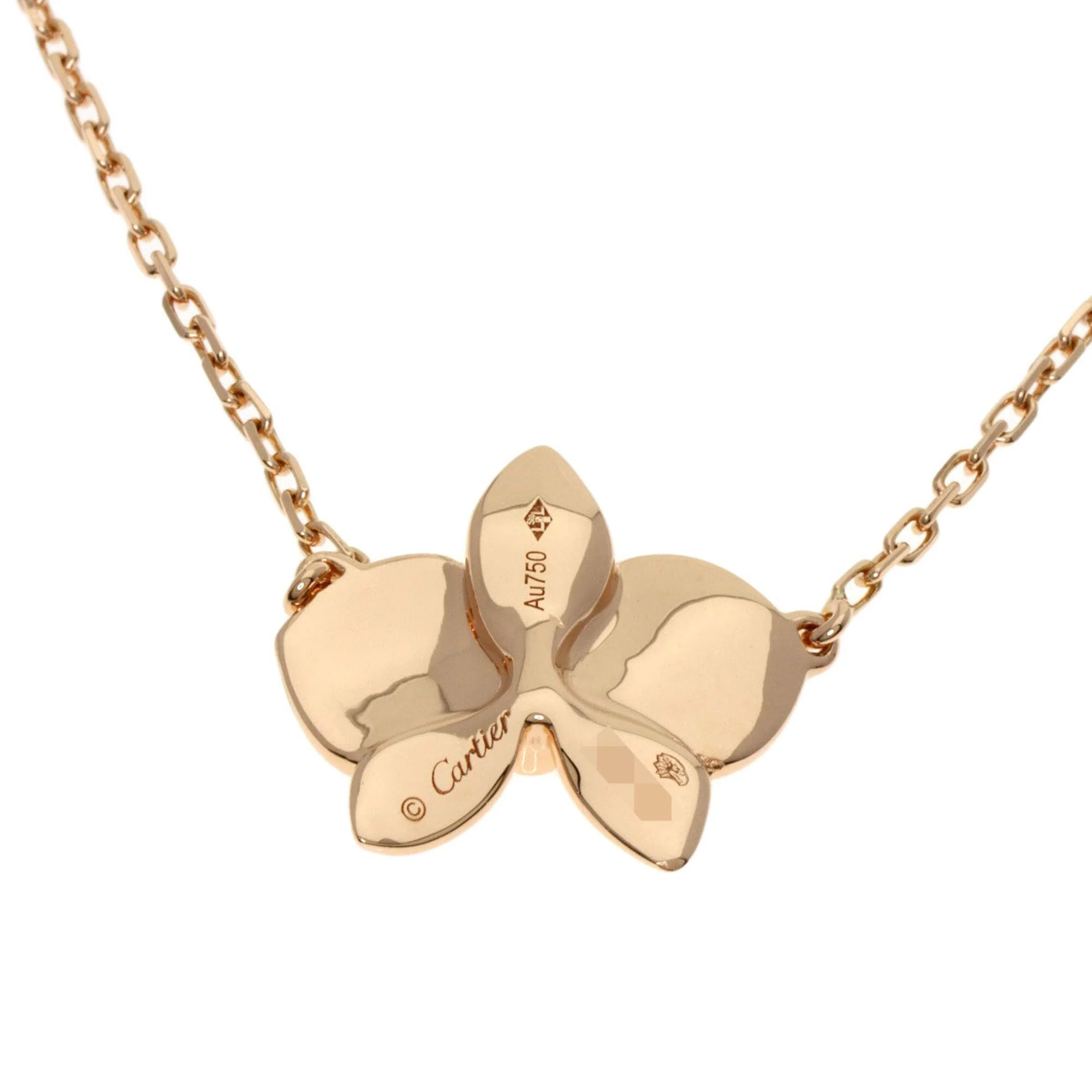 Caresse d'Orchidées Par Pendant Necklace 18K Rose Gold with Diamond - Image 4