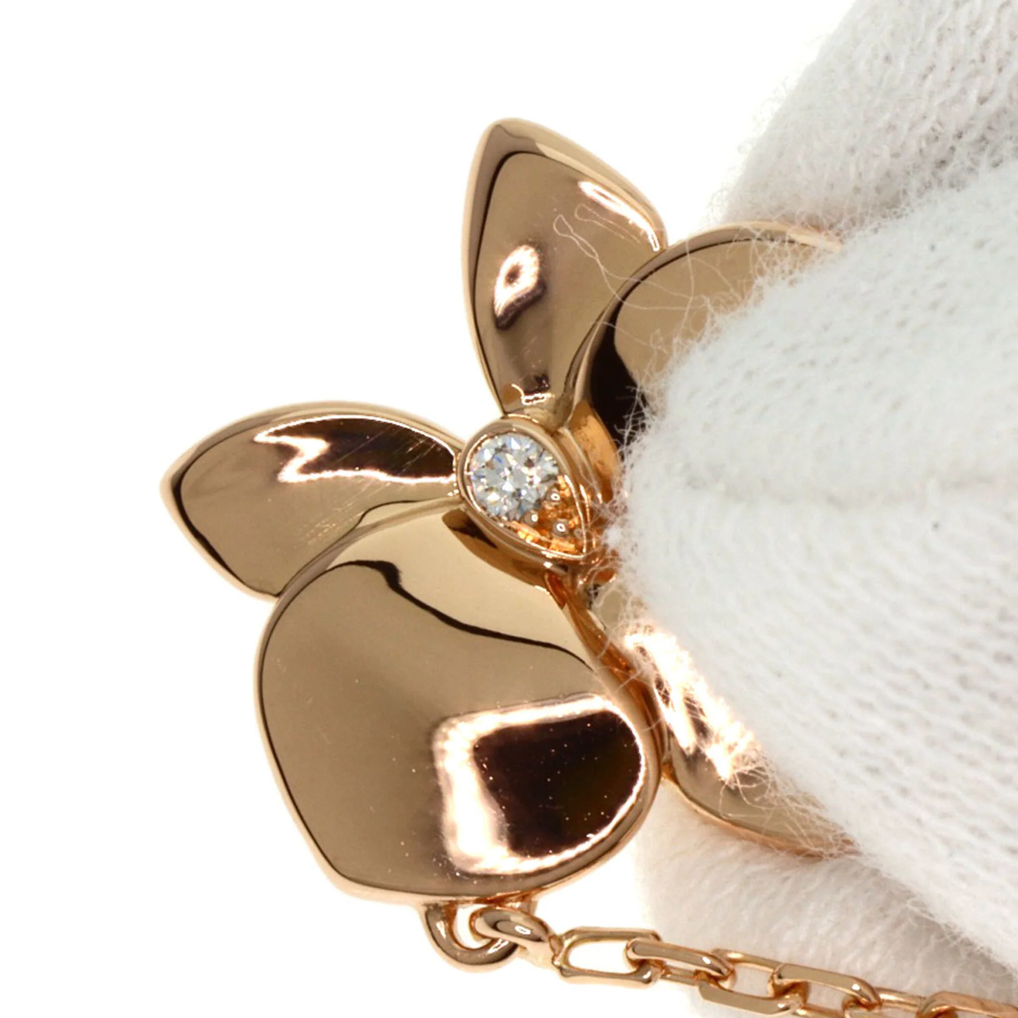 Caresse d'Orchidées Par Pendant Necklace 18K Rose Gold with Diamond - Image 7