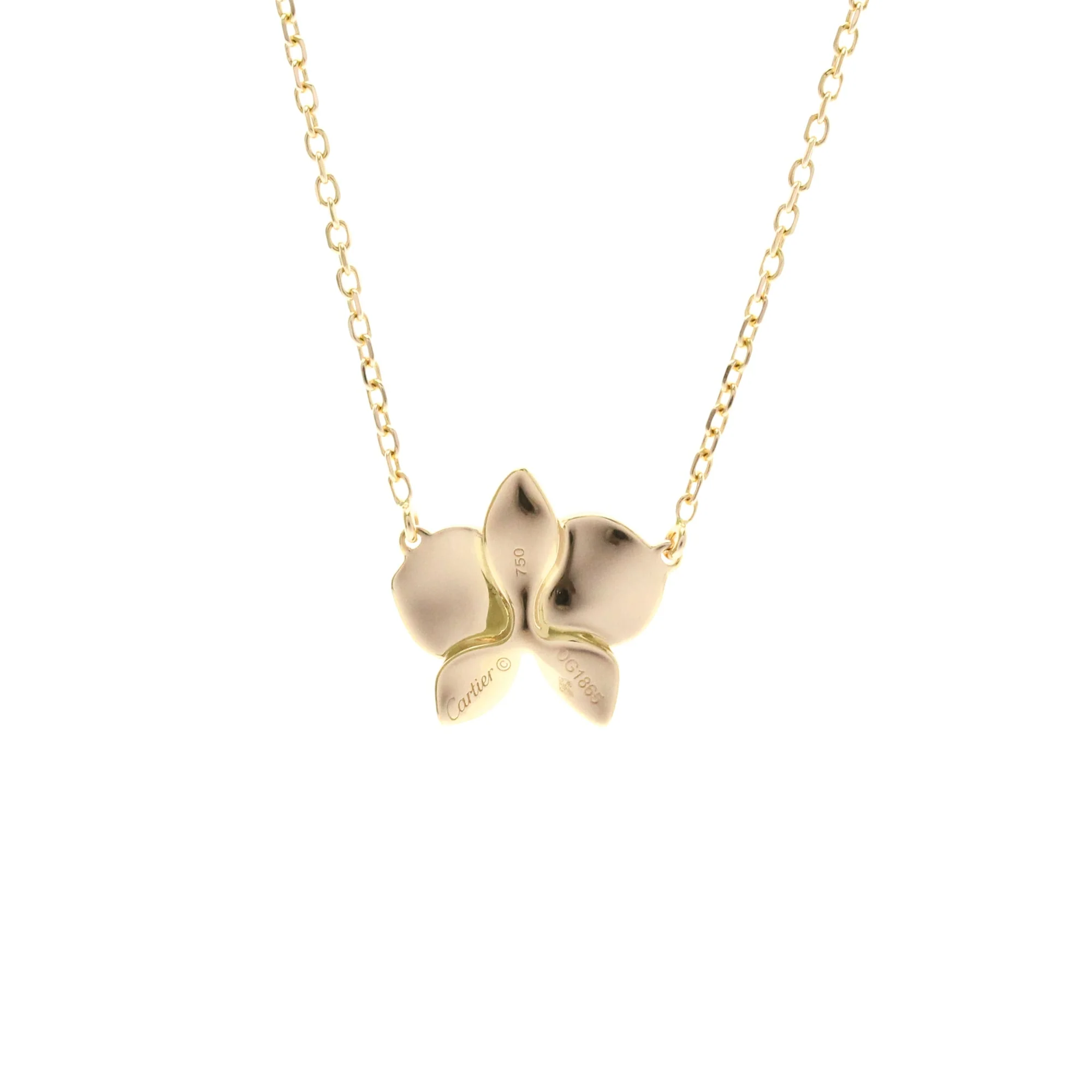 Caresse D'Orchidees Pendant Necklace 18K Rose Gold with Diamond - Image 2
