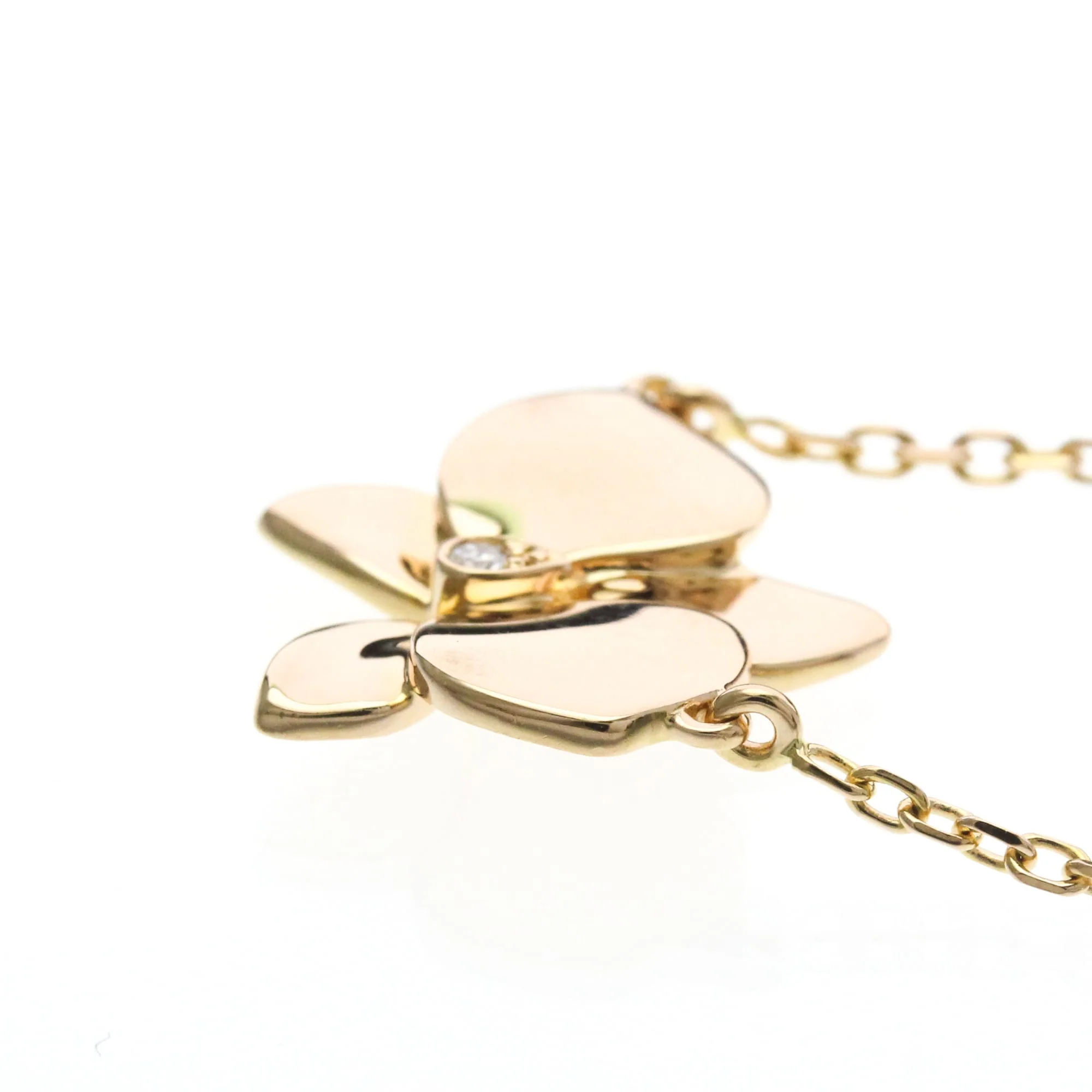 Caresse D'Orchidees Pendant Necklace 18K Rose Gold with Diamond - Image 3