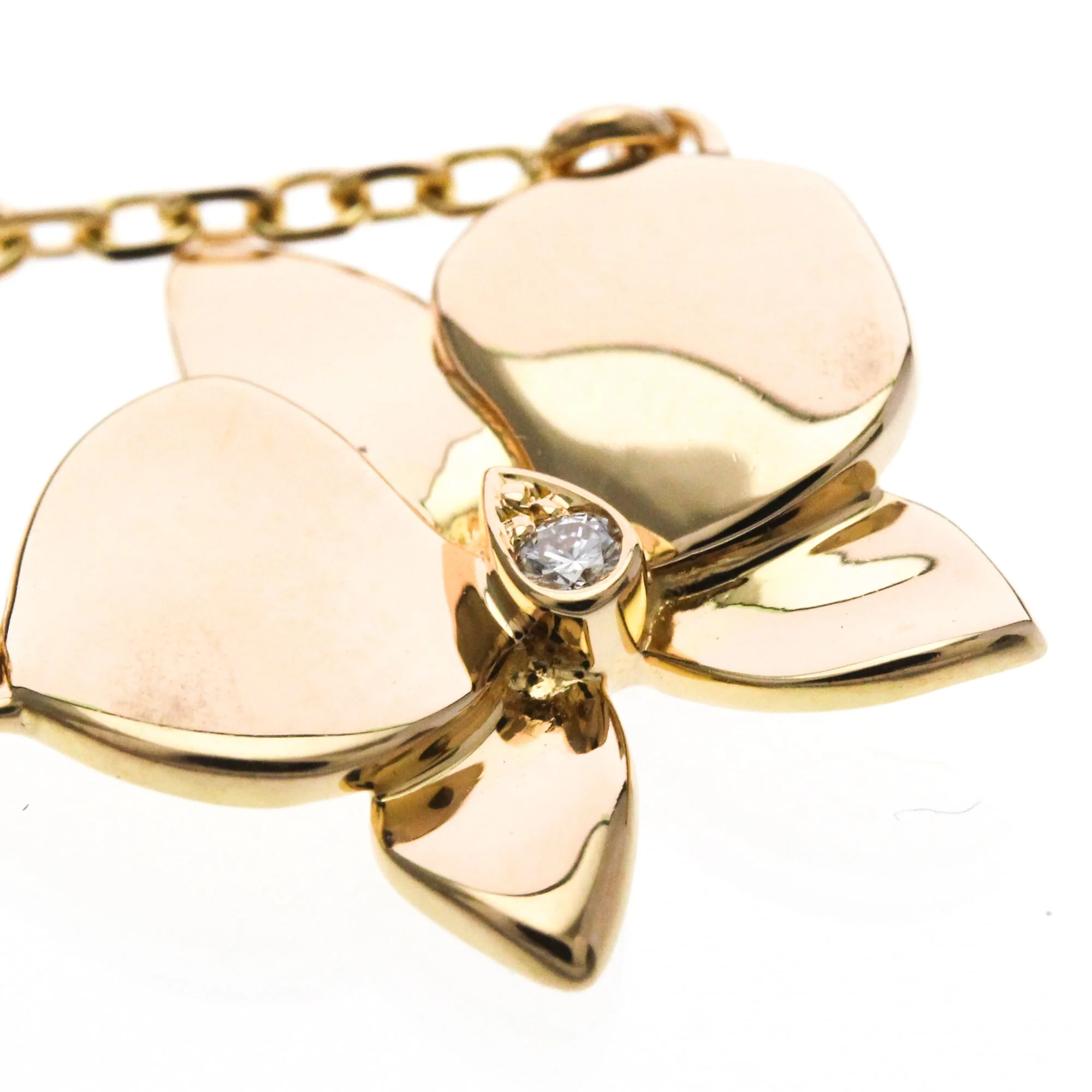 Caresse D'Orchidees Pendant Necklace 18K Rose Gold with Diamond - Image 7